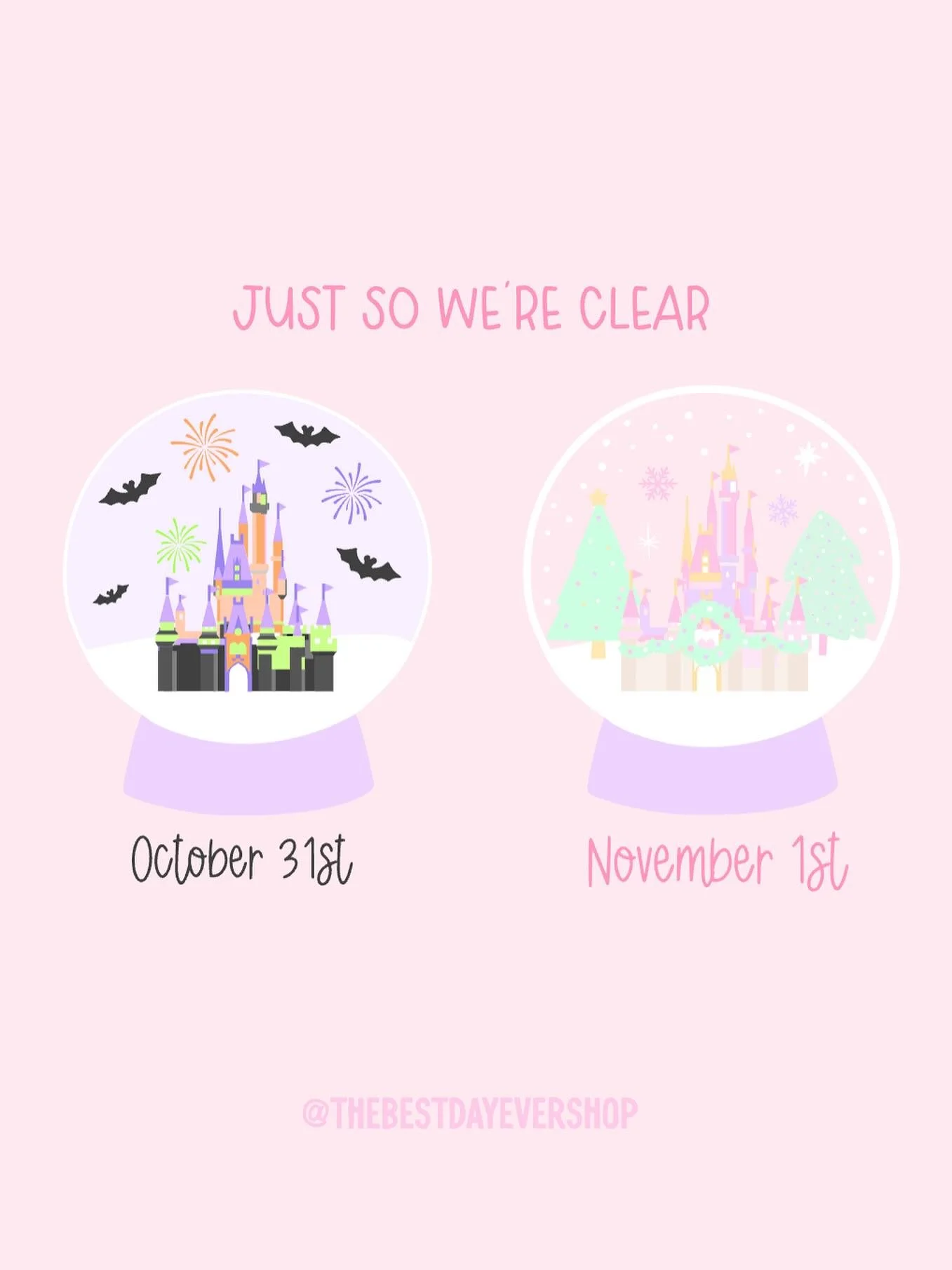 Just so everyone knows! Happy Halloween- Christmas week! When do you start decorating for Christmas? Our entire house is already decorated 🎄🎃 Disney at Christmas is just the prettiest!