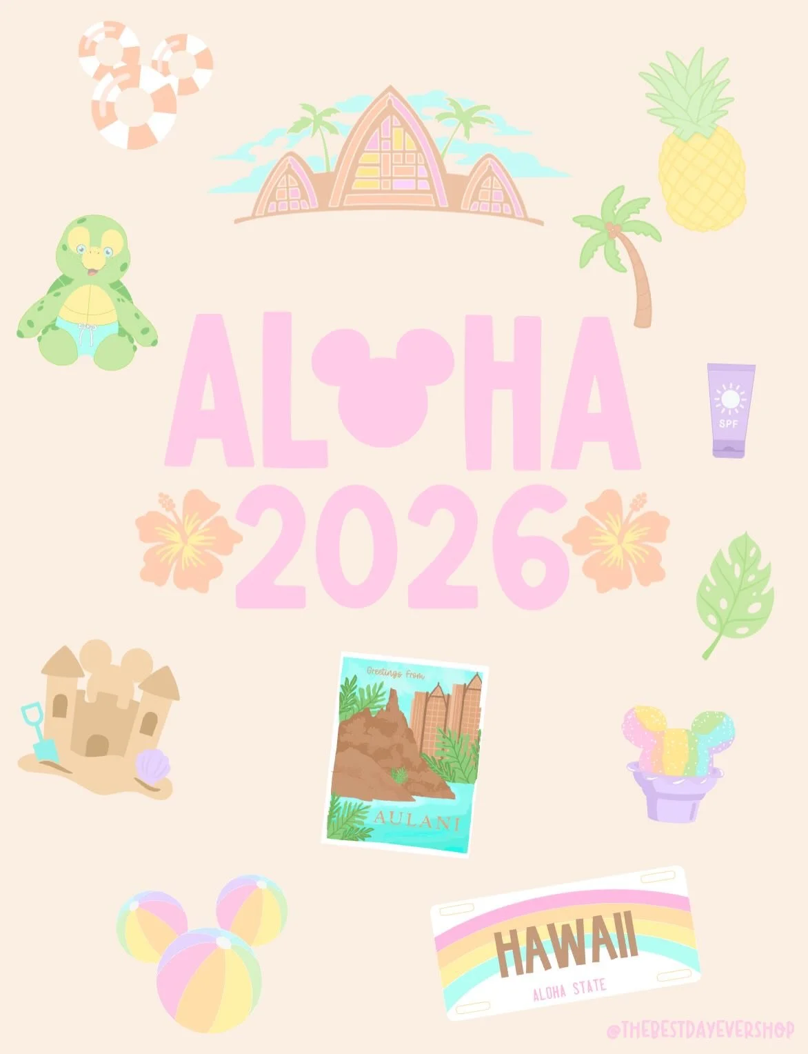 🌴☀️🌺Aloha 2026! New Aulani inspired collection is launching tonight at 7 PM EST. Here&rsquo;s a sneak peek at the new printed fanny pack in the collection. TBH fee will also be coordinating crews and fees. 🌺☀️🌴