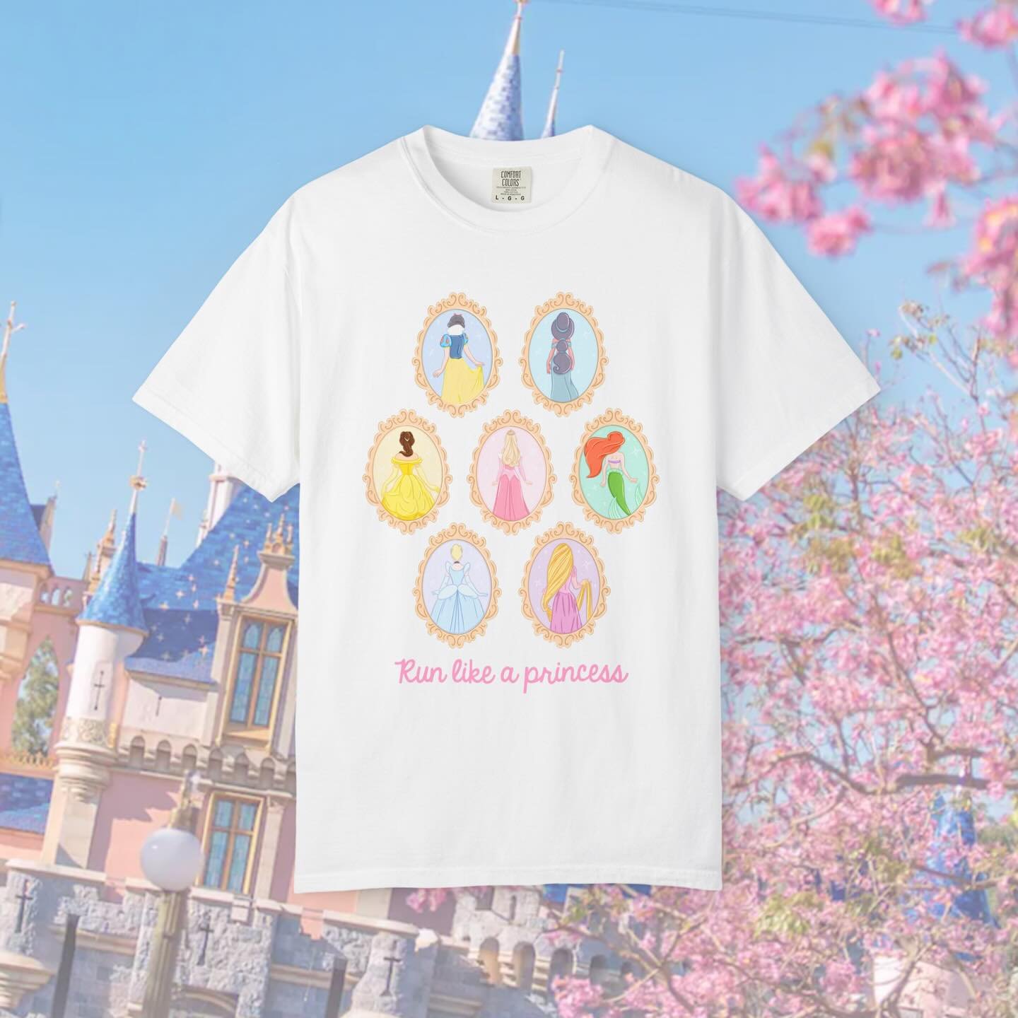 New run like a princess tee or crew is coming in tomorrow&rsquo;s collection! Just in time for Disney Princess Half Marathon Weekend coming up! Get it with or without text, for all of us non runners 😉 Available Friday at 10 am!