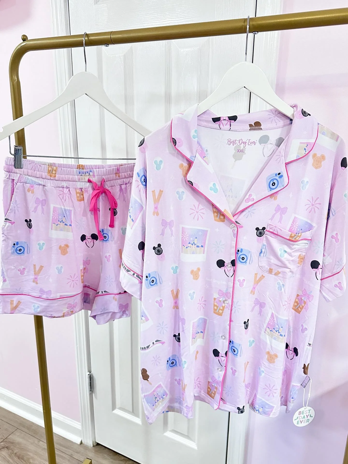✨✨Surprise! Perfect park day pajamas are restocking tomorrow, February 12th at 10 am! These sold out so quickly last time so set those alarms! I also have matching fanny packs and totes that are available too. ✨✨