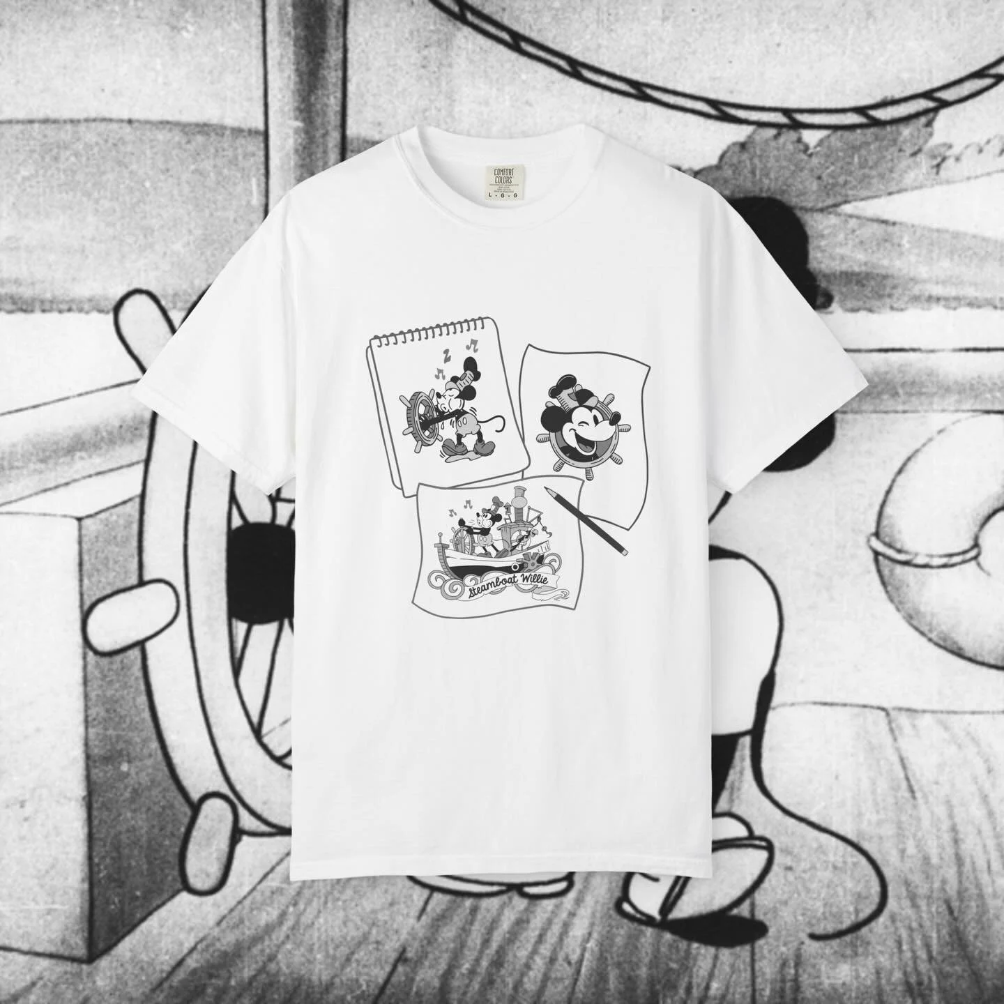 🖤🩶🤍Surprise new classic Mickey inspired collection is live on our website today! And I&rsquo;m so excited to announce that we will also be back at @the.happiest.market on April 24th and will have these shirts available to purchase as well! Let me 