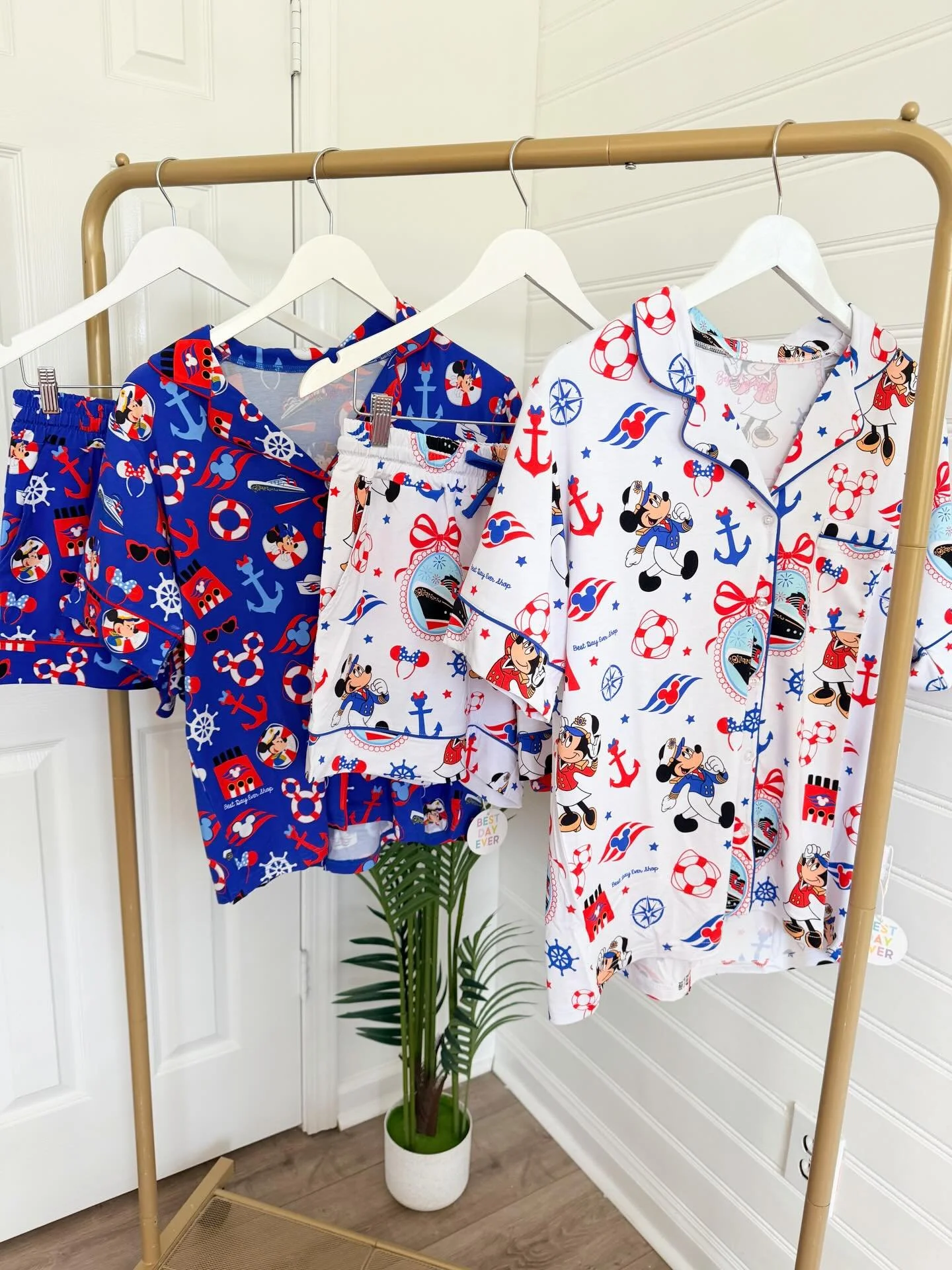 Our biggest cruise collection ever is launching this weekend! I&rsquo;ll have all of these and more at @the.happiest.market tomorrow and online this Sunday! Plus! The first 50 shoppers will get a FREE cup sleeve with $125 spend. These pajamas always 