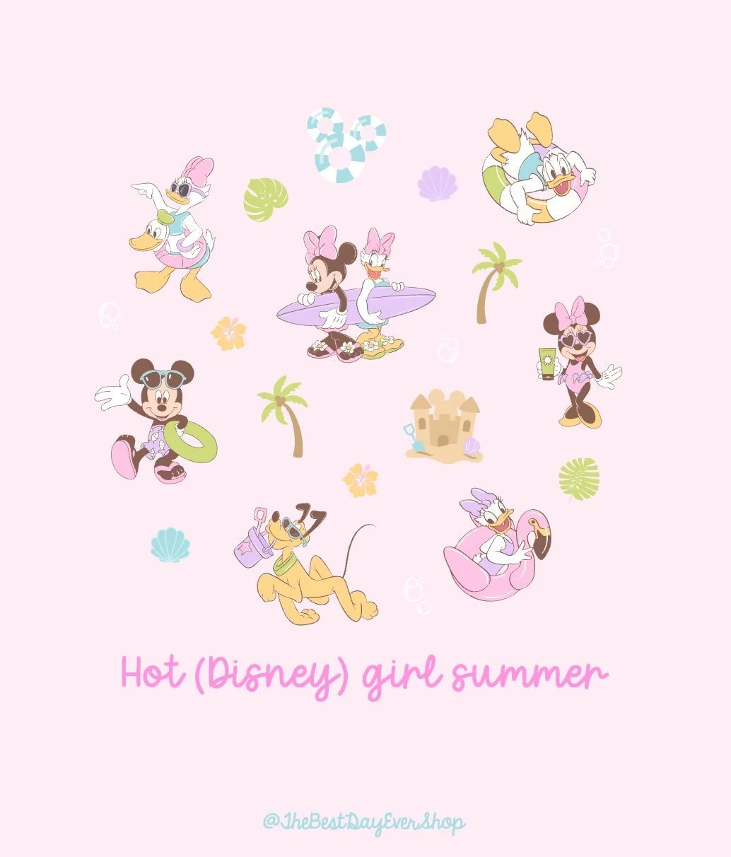 New summer characters print is available now! How fun would this tote be for a beach bag!? Shop now 🌴☀️