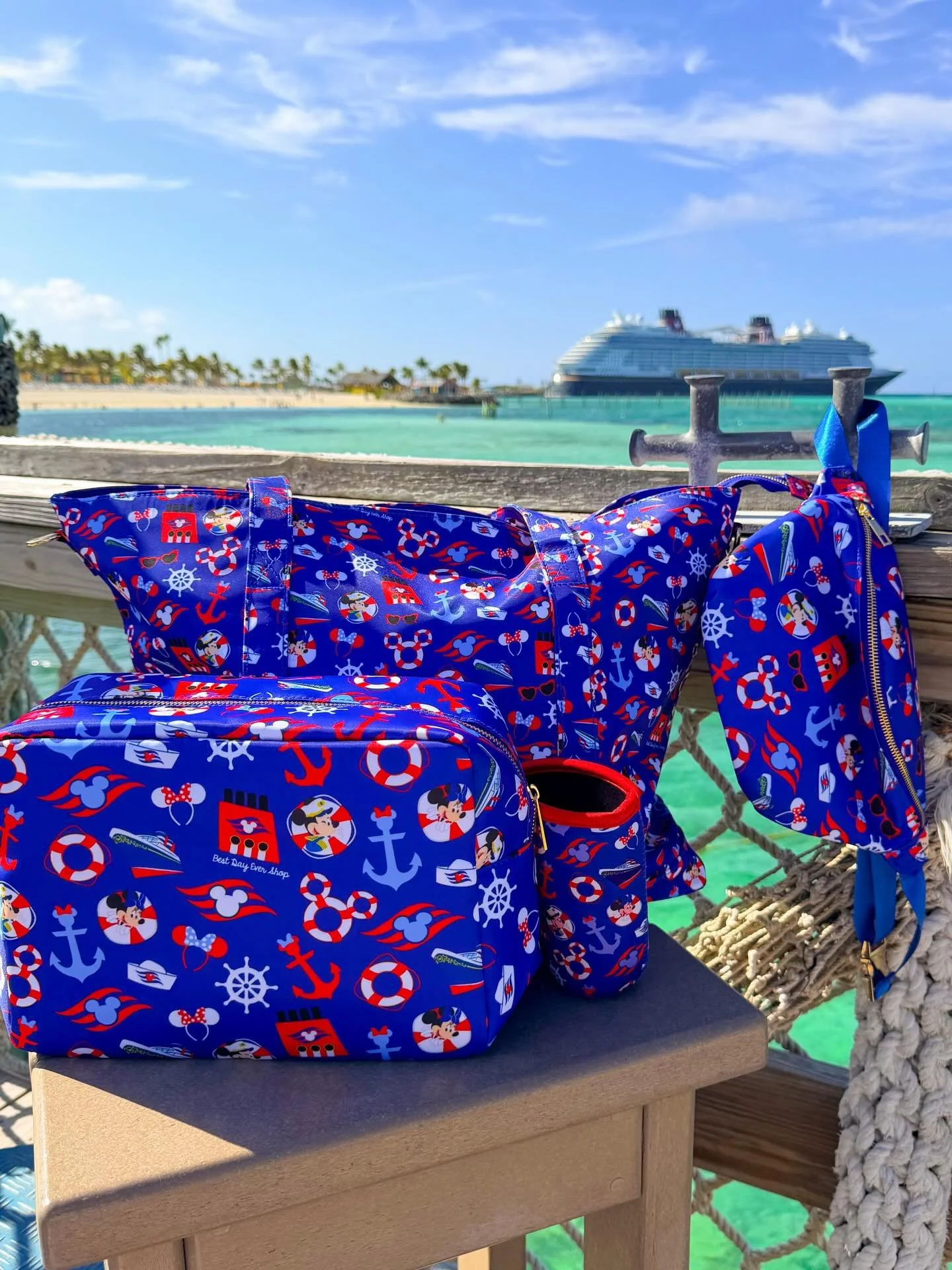 Tired of waking up and not being on a Disney cruise ship! Shop our best selling Royal blue cruise collection. Available now! So perfect for upcoming Disney adventures!