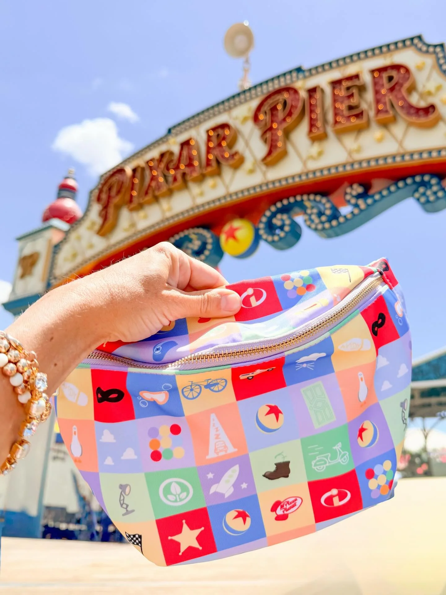 New Pixar inspired mini collection is here! I custom designed this patchwork print to feature all of our favorite Disney Pixar movies. Available now in a fanny pack and customizable crew or tee. Shop now! Which movie is your favorite?