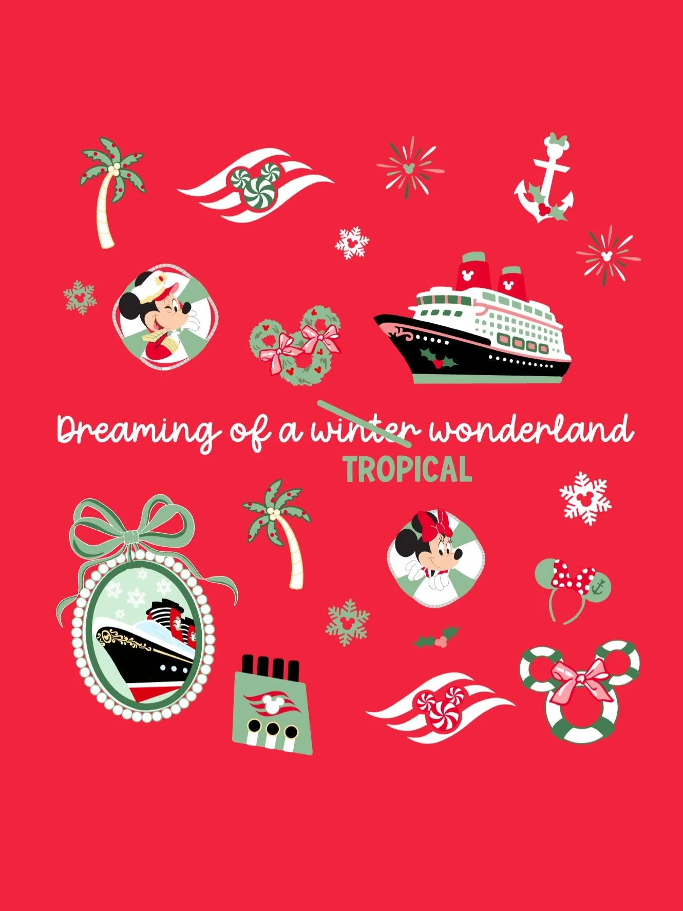 Get ready because our Very Merrytime cruise collection is launching tomorrow (Tuesday) at 7 PM EST. @mouseonmainstreet will have claw clips and @thebestdayevershop will have pajamas, totes, fanny packs, patches and tees/ crews. Set those alarms becau