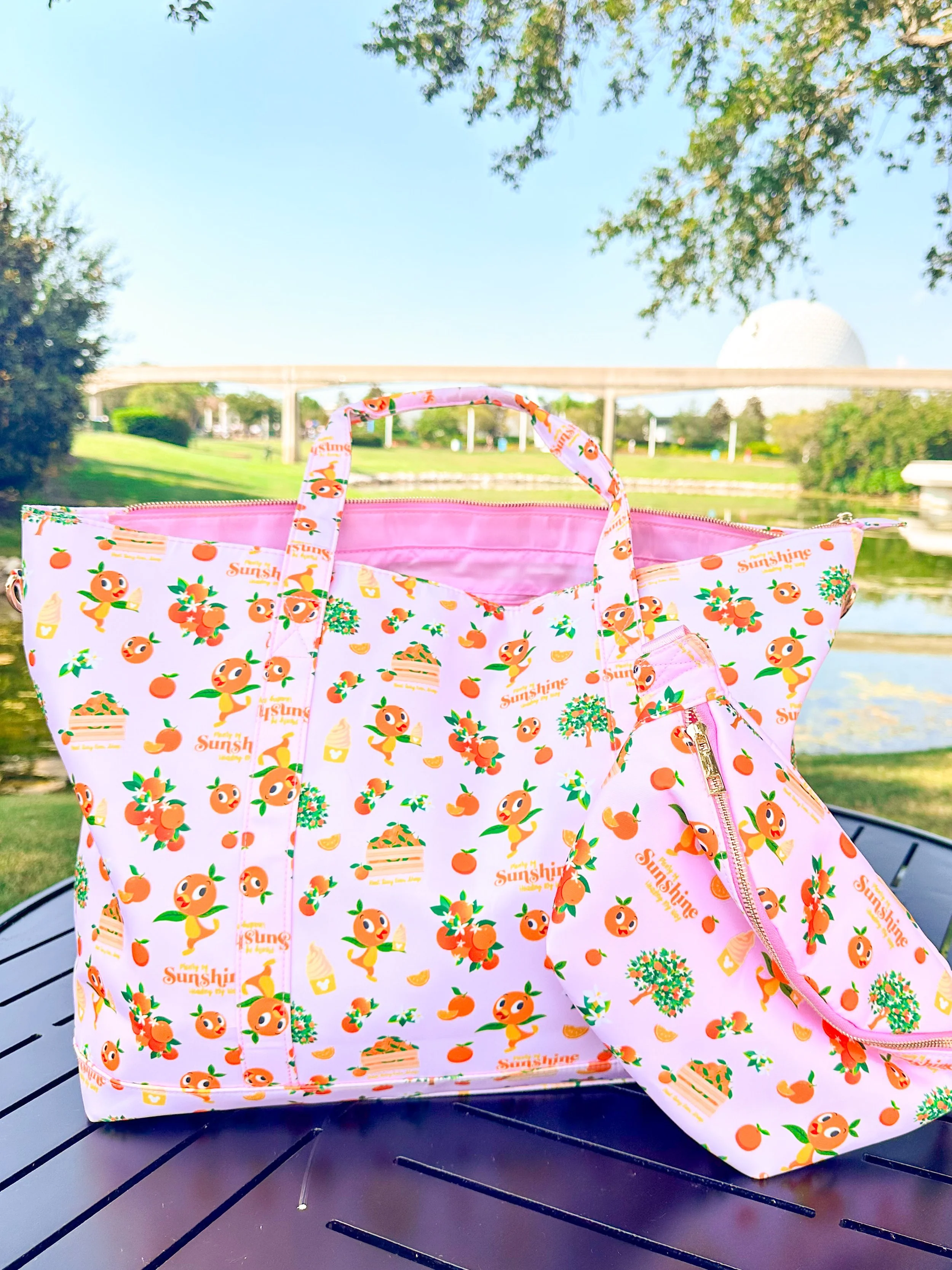 Orange Bird Tote and Fanny Pack