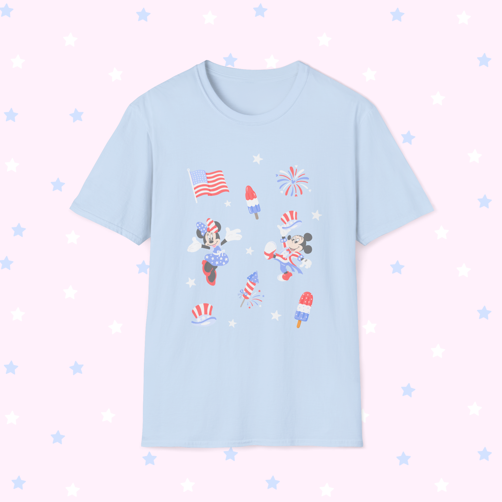 CHOOSE TEE OR CREW- Patriotic Mouse