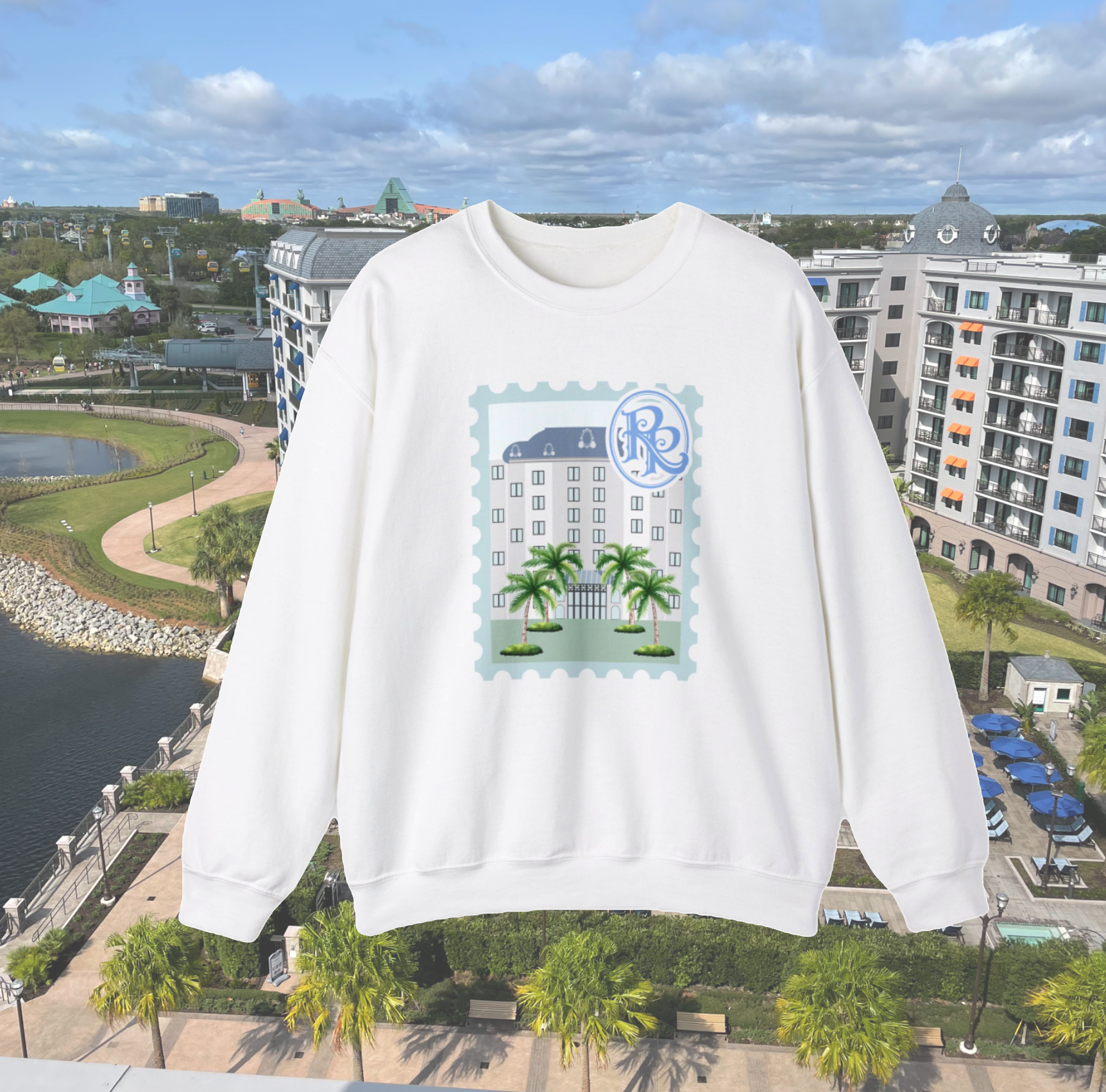 CHOOSE TEE OR CREW- Riviera