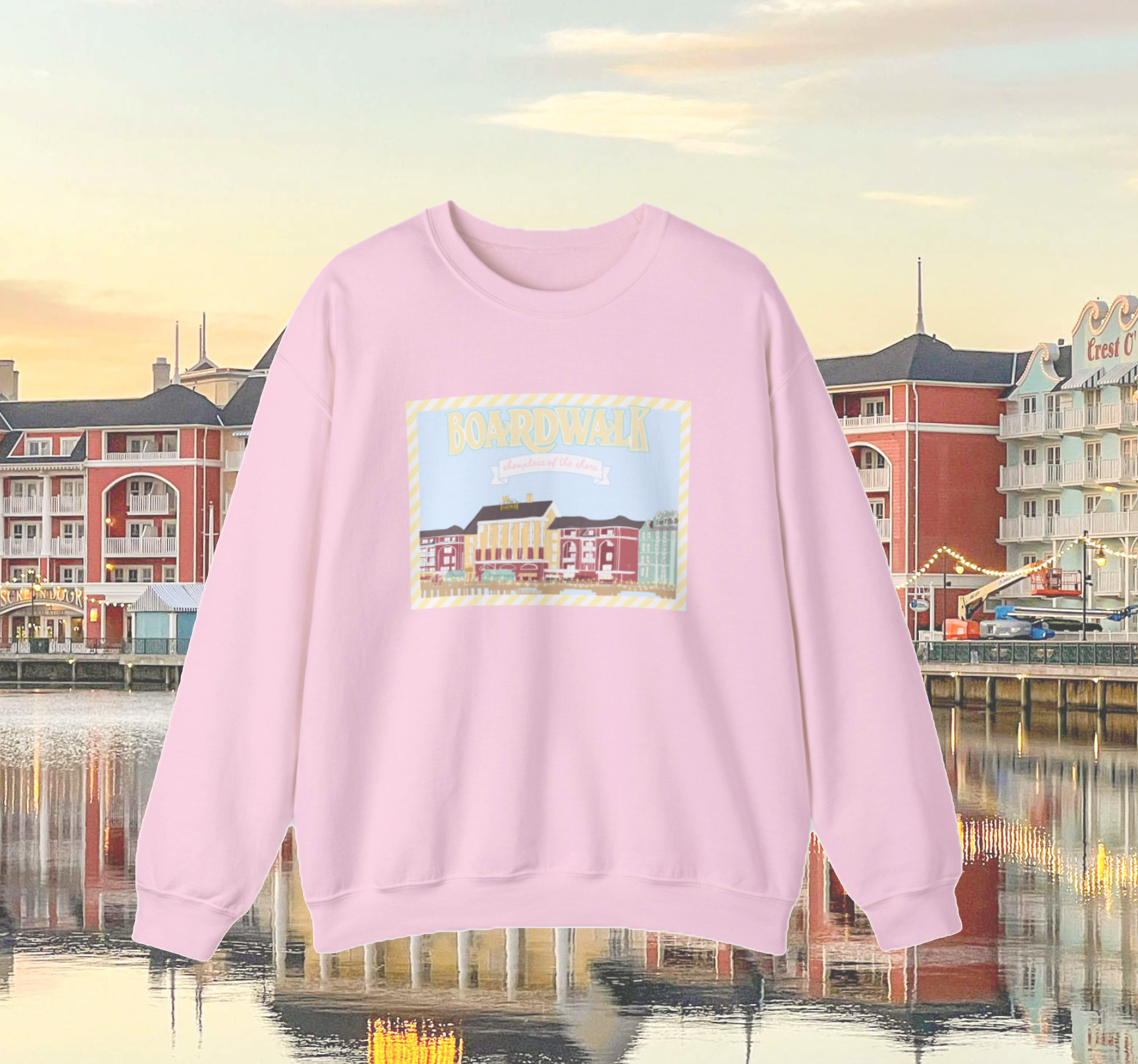 CHOOSE TEE OR CREW- Boardwalk