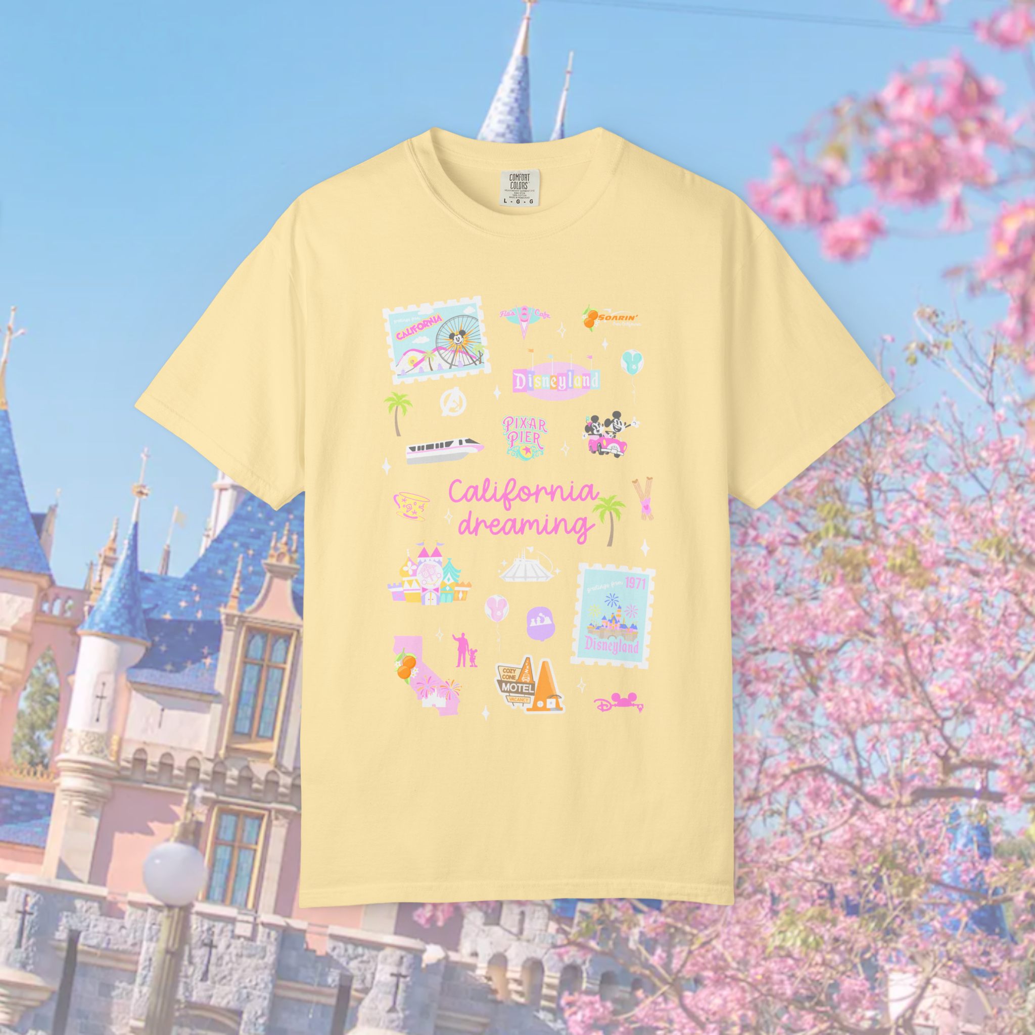 CHOOSE TEE OR CREW- Dis Land Park Icons
