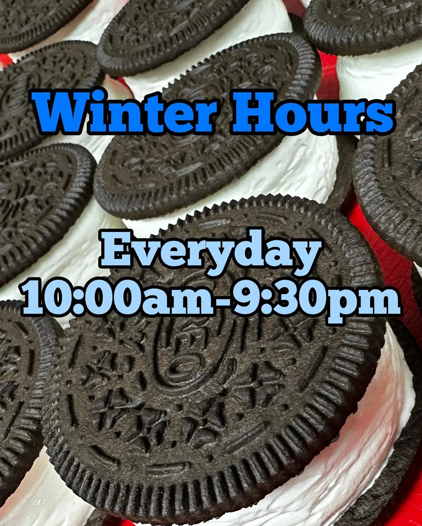 Our Hours This Winter ☃️ #magnificosicecream #softserve #icecream #yummy #dessert #magnificos #hours #winter #cold #sweettreats #delicious