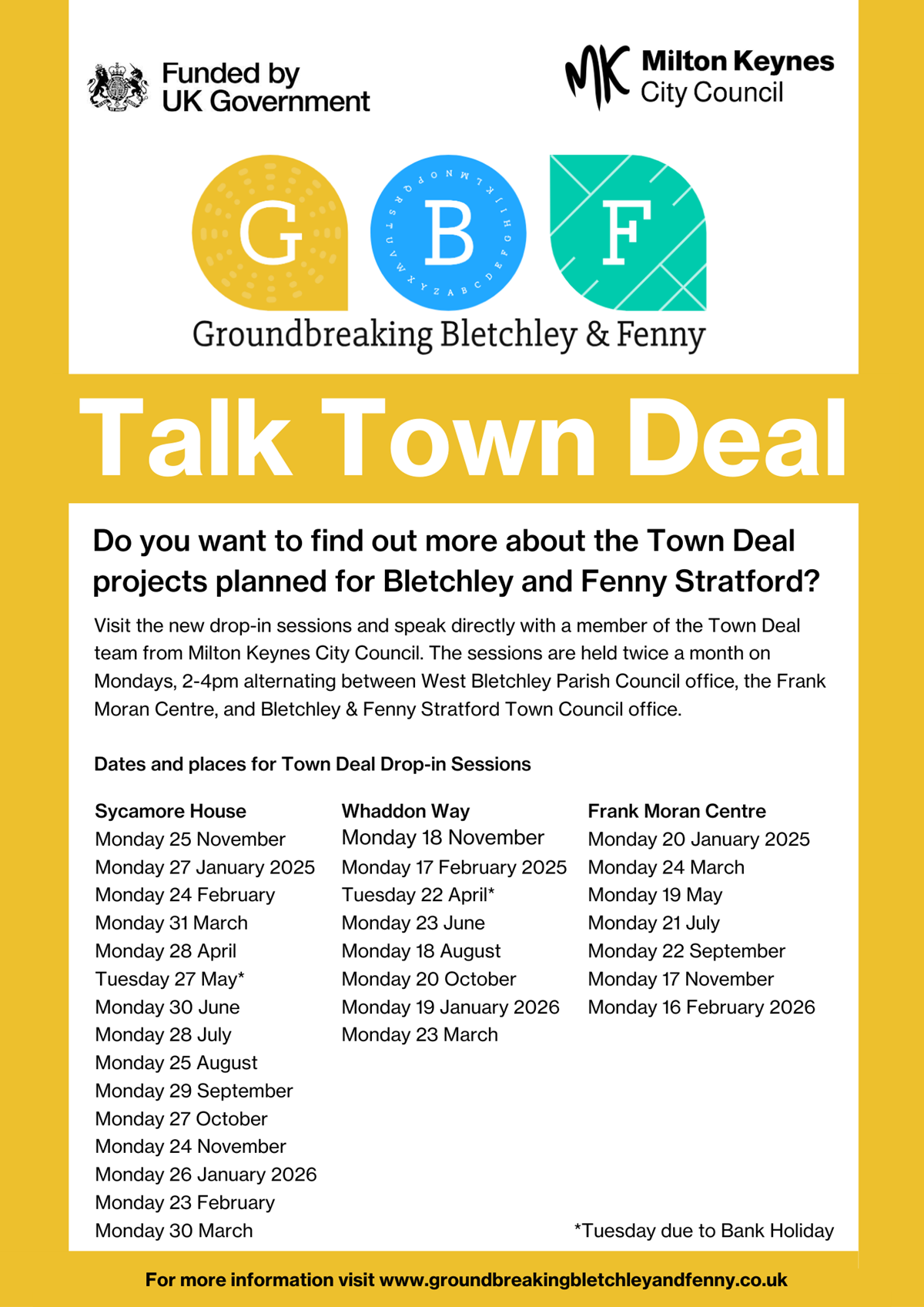 Talk Town Deal - February Dates