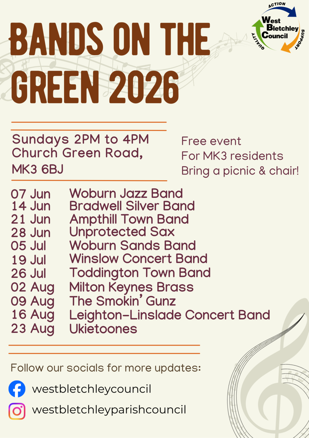 Bands on the Green 2026