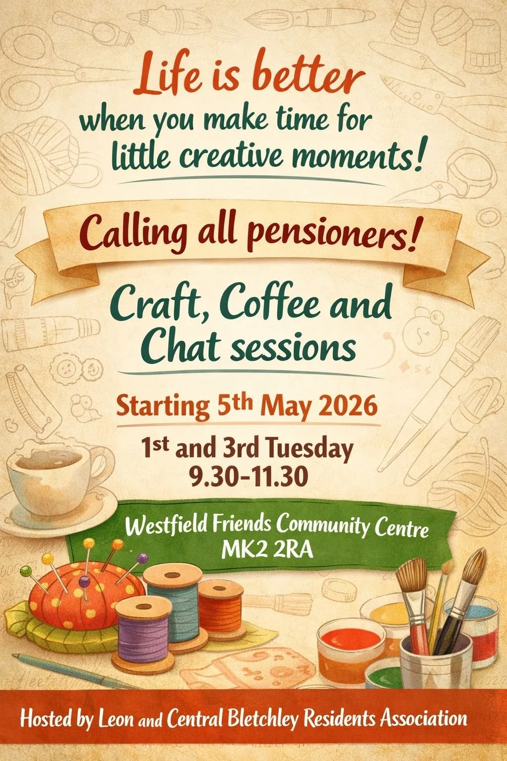 Craft Club with Coffee & Chat