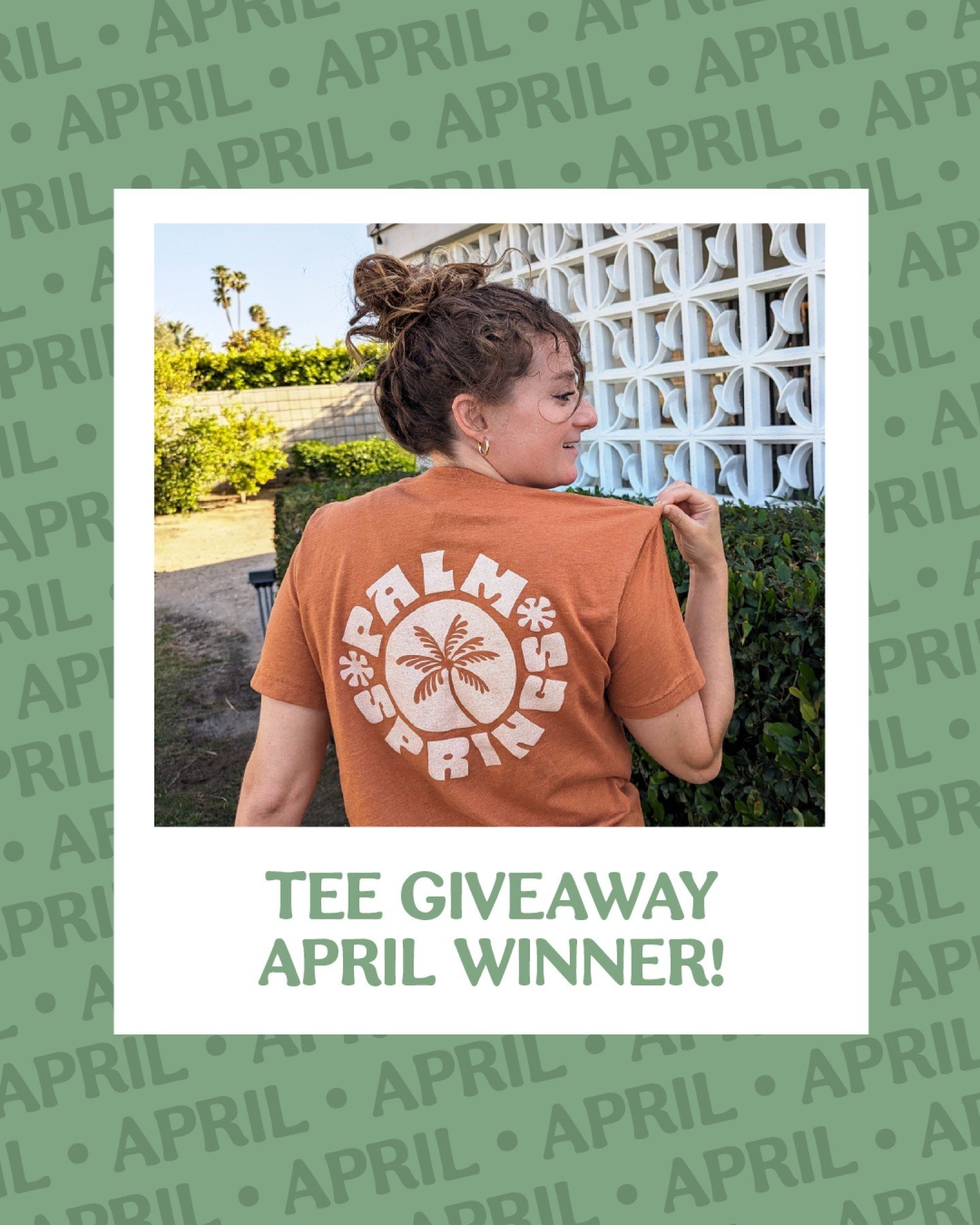 Congrats to our April Tee Giveaway winner, Greer, from Chicago!! 👏🏼🌴🌼

Did you know we're giving away a Tee (of winner's choice!) every month? Just follow us on IG and be signed up for our email list and you're automatically entered each month.
*