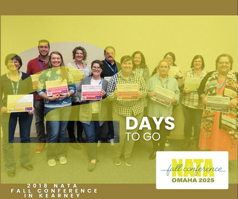 𝑻𝒉𝒆 𝒄𝒐𝒖𝒏𝒕𝒅𝒐𝒘𝒏 𝒊𝒔 𝒐𝒏! 2 days until NATA Fall Conference! We can't wait to see you and explore all the fun the city of Omaha as to offer. 

*Photo taken at the 2018 NATA Fall Conference. 
#nebraskaarteducators #nebraskaartteachersassoci