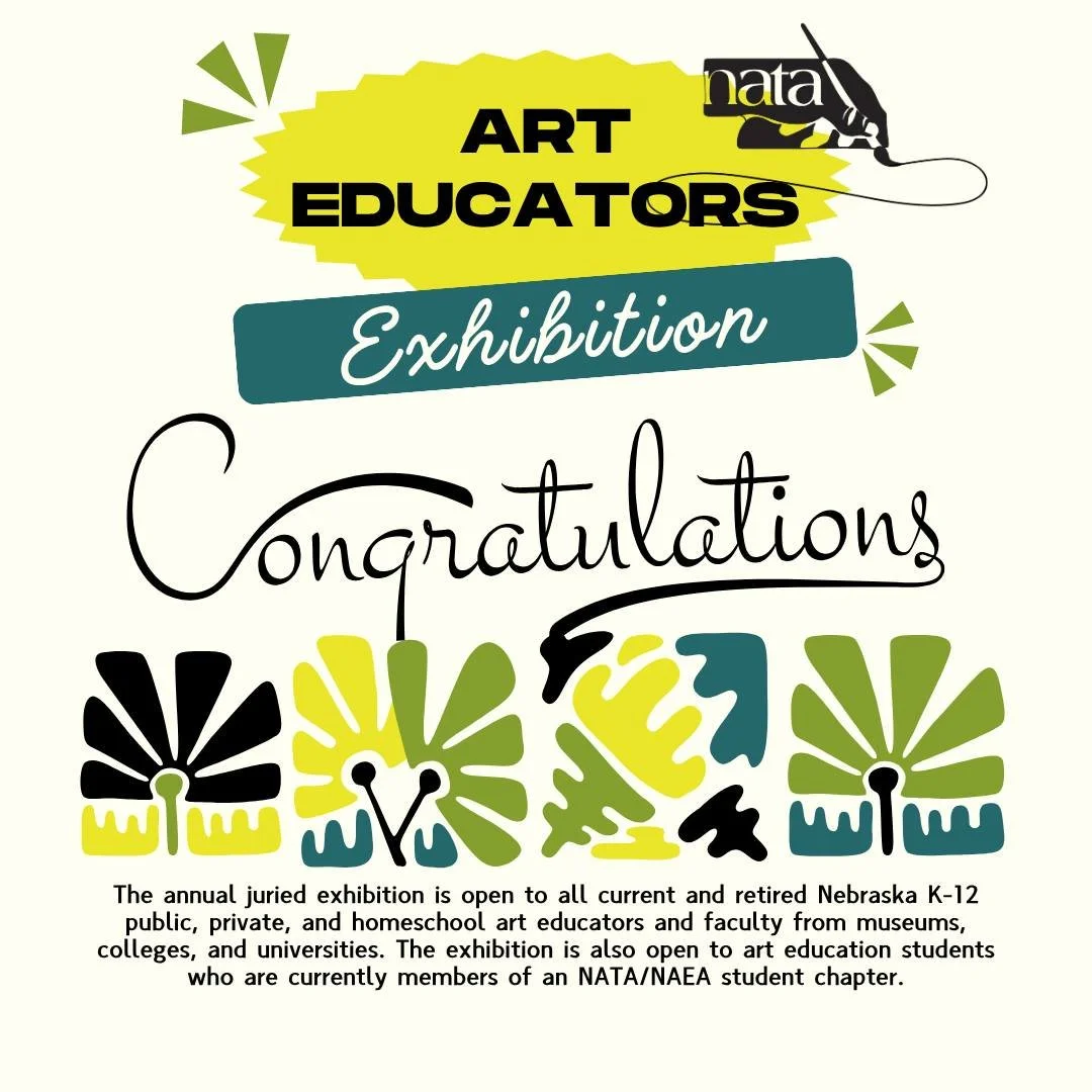 Congratulations to the three award winners of our 2025 NATA Art Educator Show hosted by the @bffomaha  Gallery! Thank you to all the educators who submitted work to the show. It is an energizing and invigorating experience to see the diverse work cre