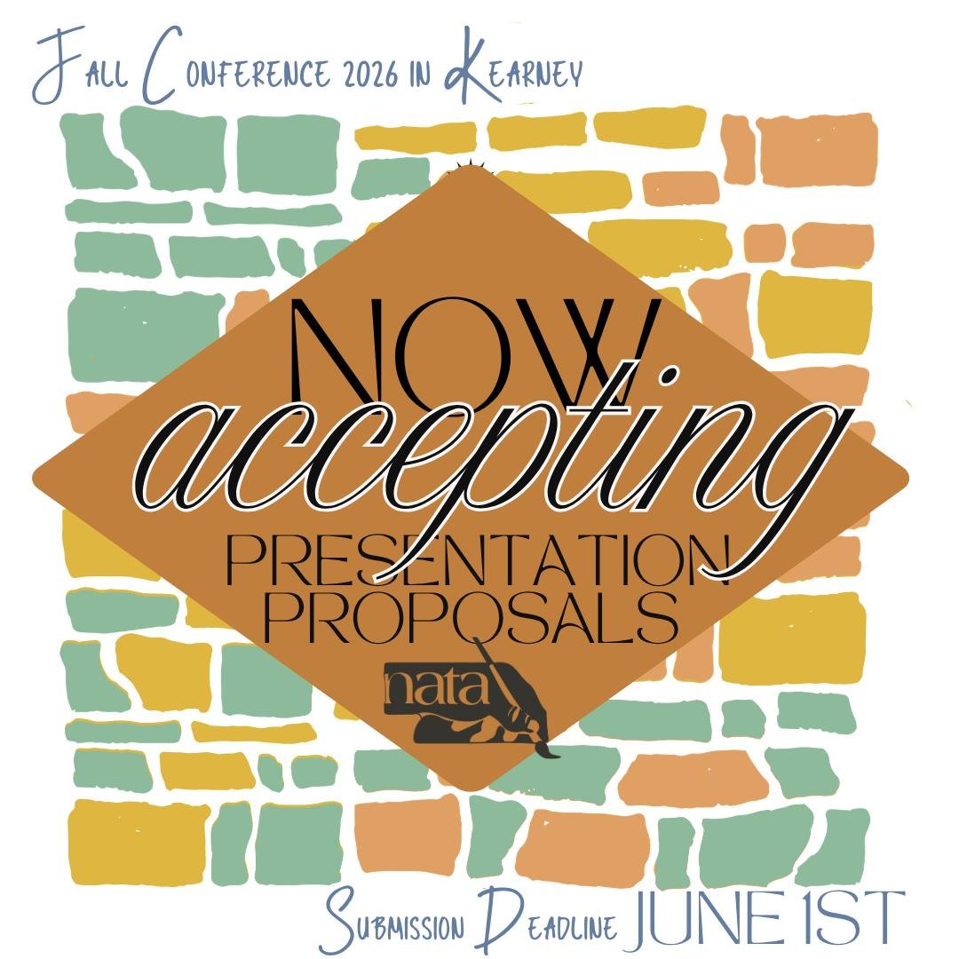 🎨 Nebraska Art Educators&mdash;It&rsquo;s Your Time to Shine! 🎨

NATA members, presentation proposals for the Fall Conference in Kearney (October 9-10) are officially OPEN! 🚀

Do you have an idea for a hands-on workshop? A unique teaching approach