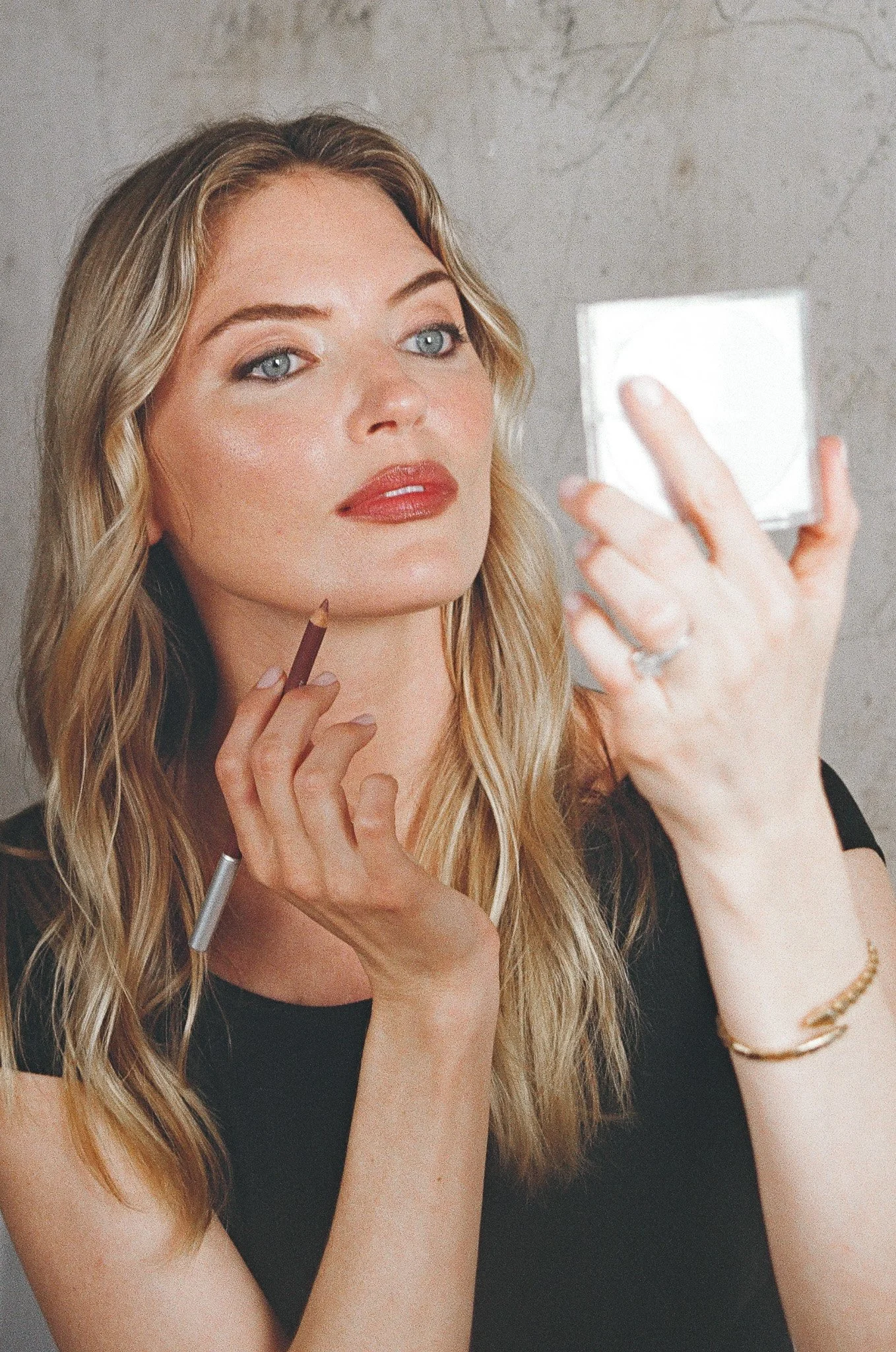 Martha Hunt x RMS Beauty for The Crystal Slipper Collection Shot on film by Ellen Gasper
