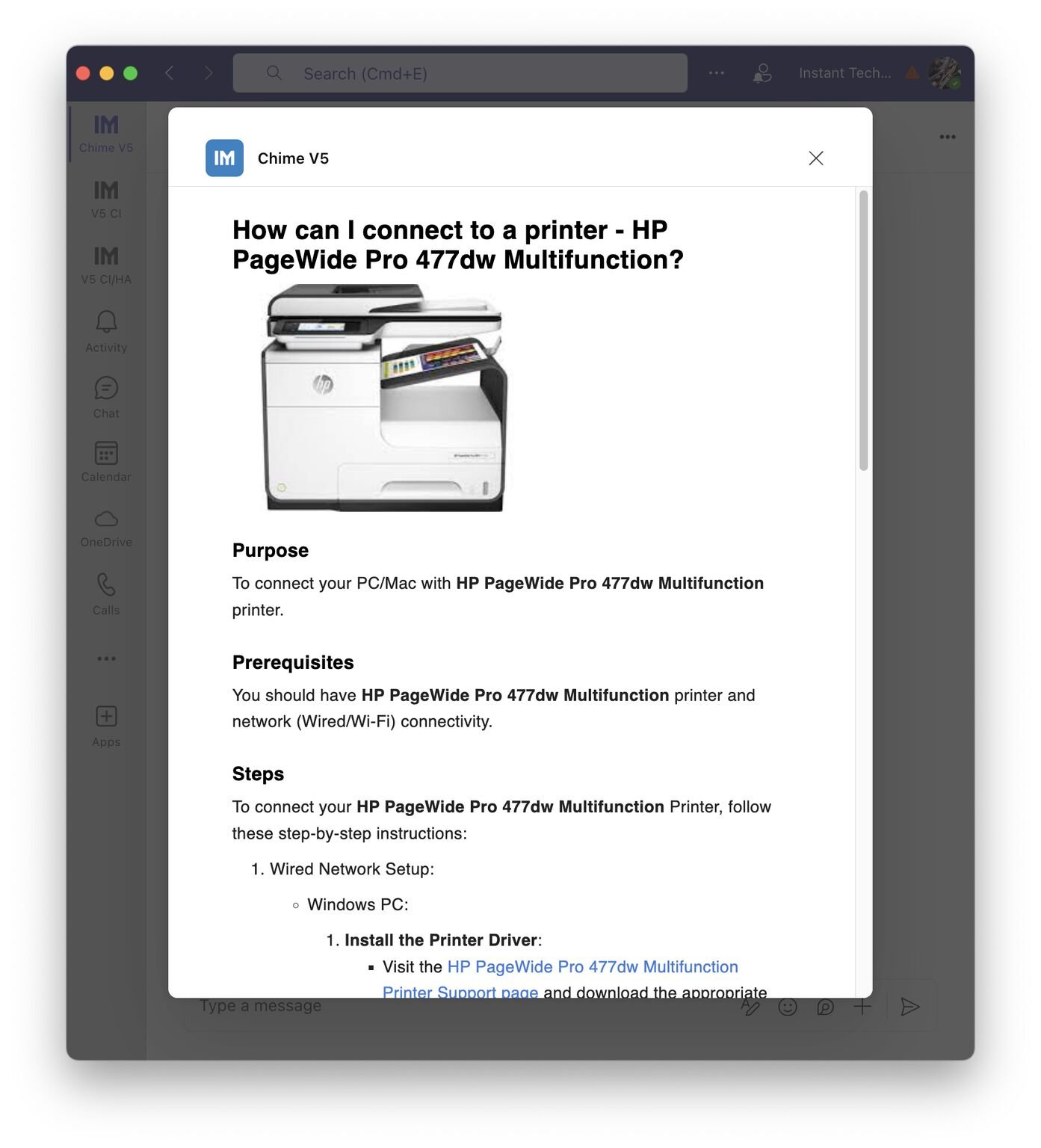 View KB articles within Teams