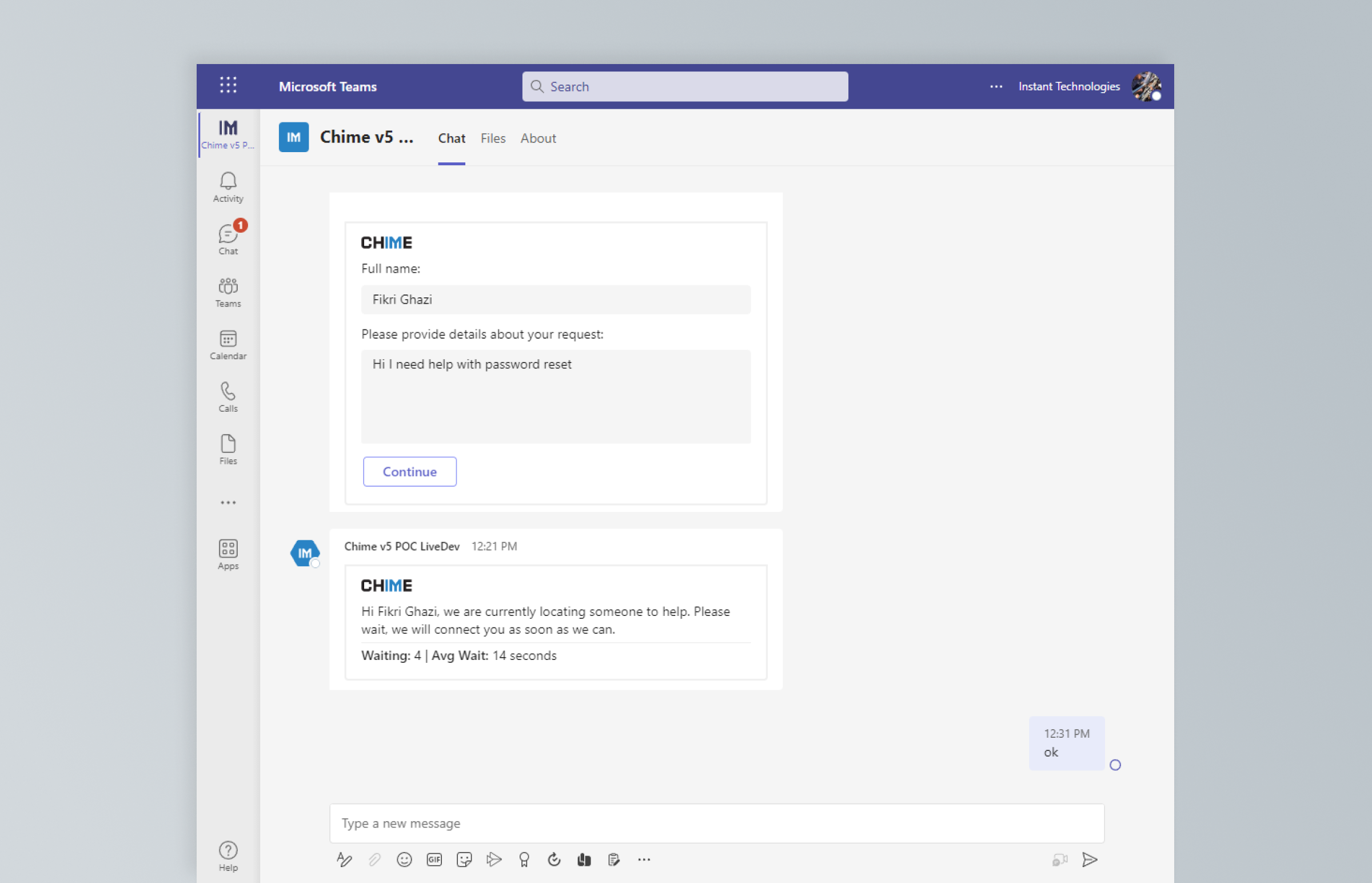 Easy AI Chat - Chat AI - Instant Service Desk for Microsoft Teams