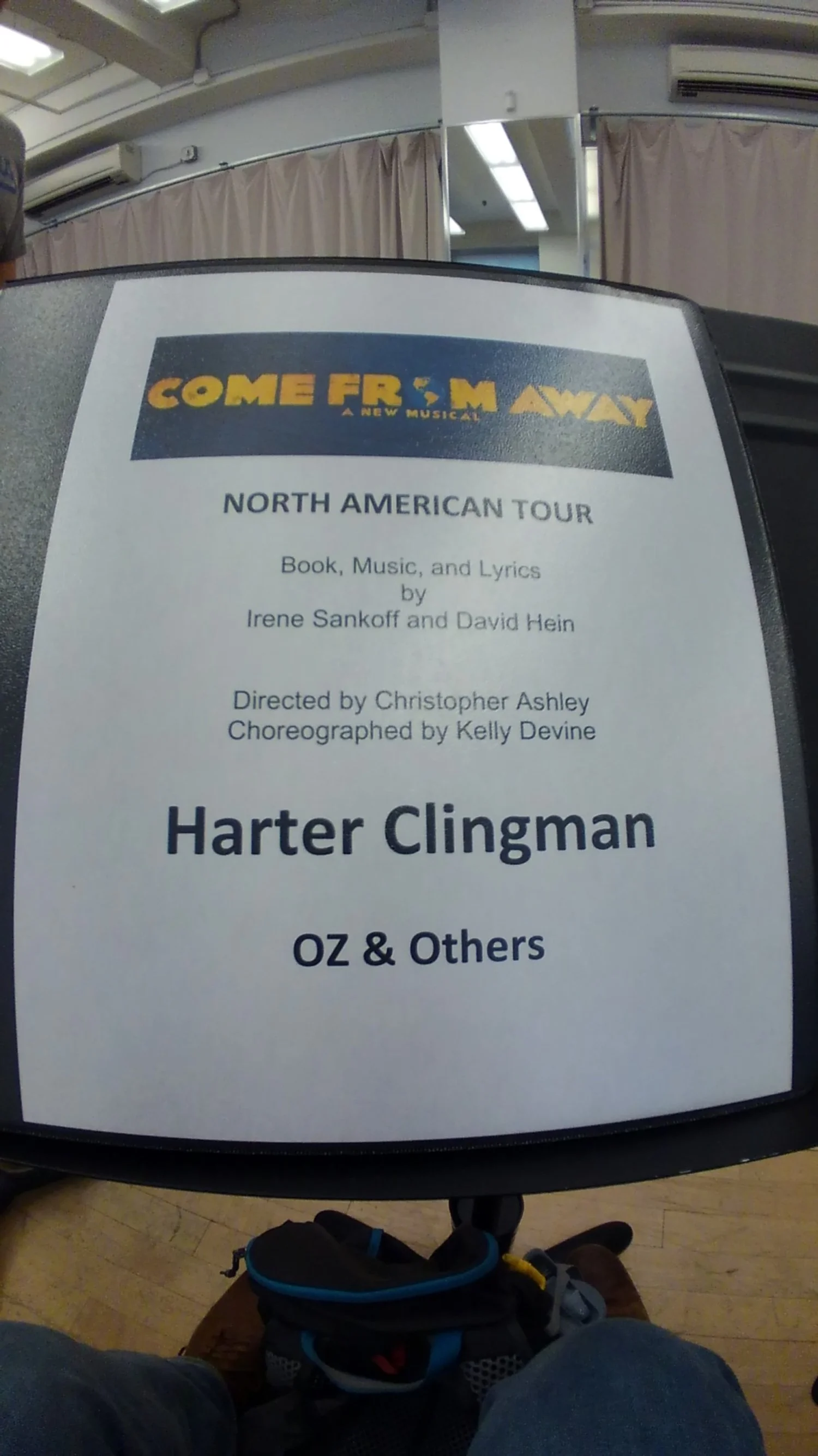 First Rehearsal of the Come From Away Tour