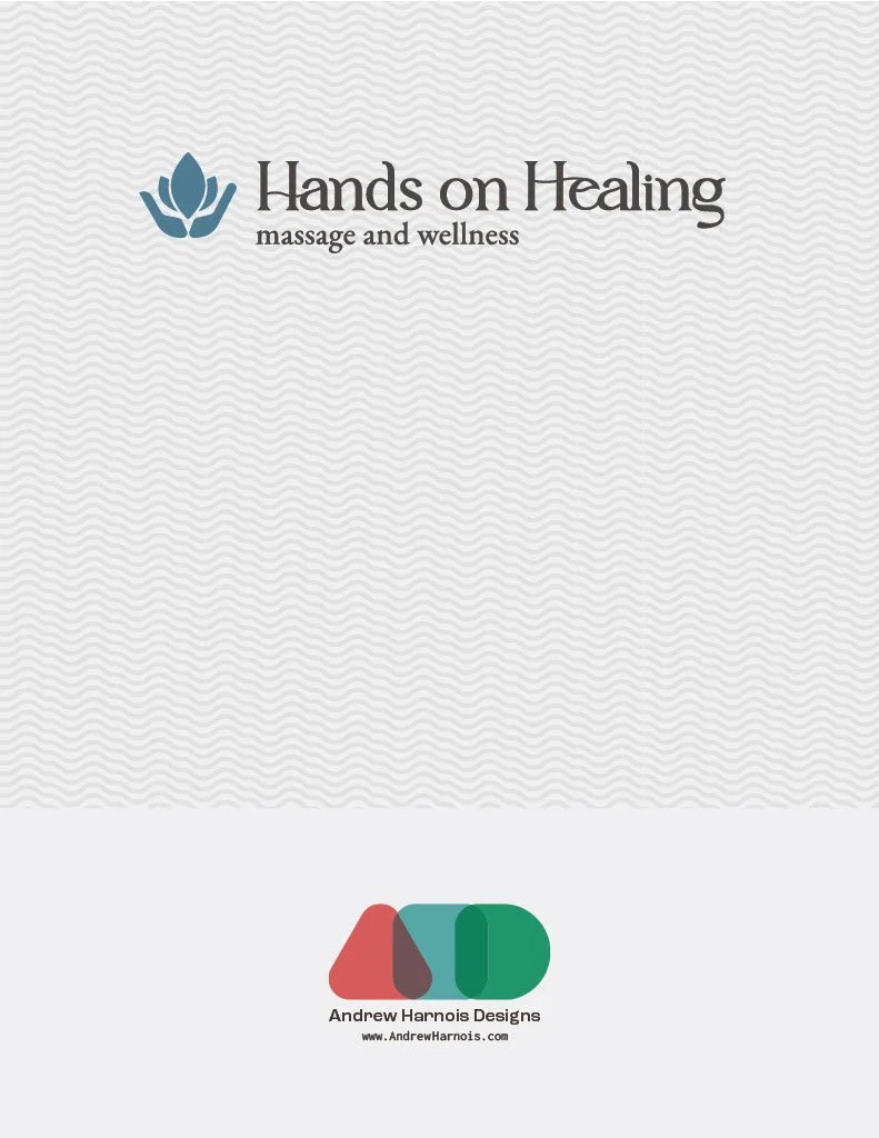 Hands on Healing Brand Guidelines Back Cover – Designed by Andrew Harnois Designs