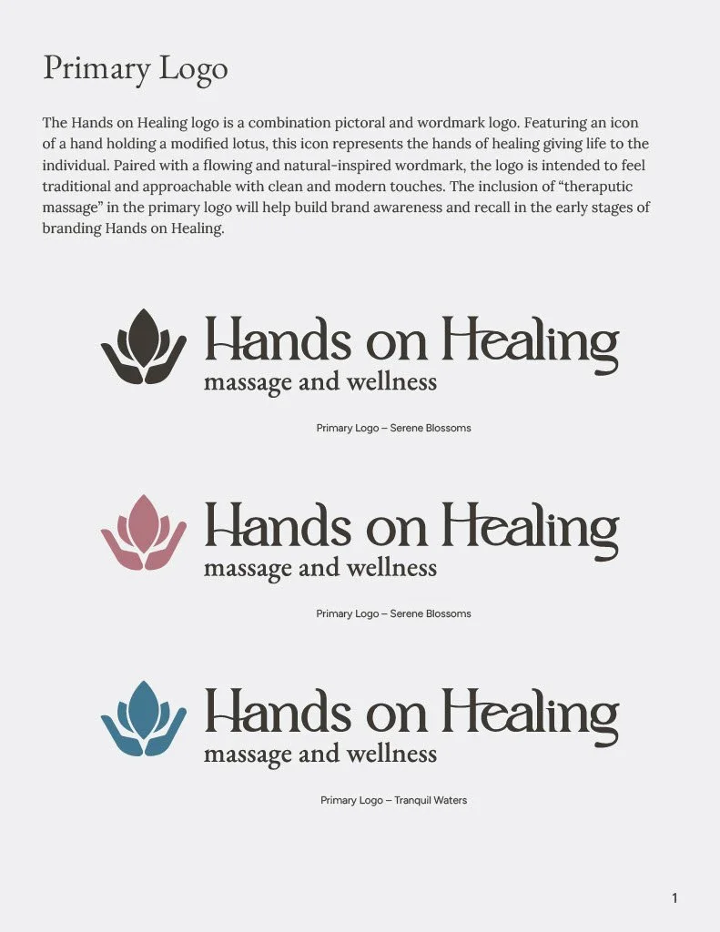 Hands on Healing Brand Guidelines Primary Logo