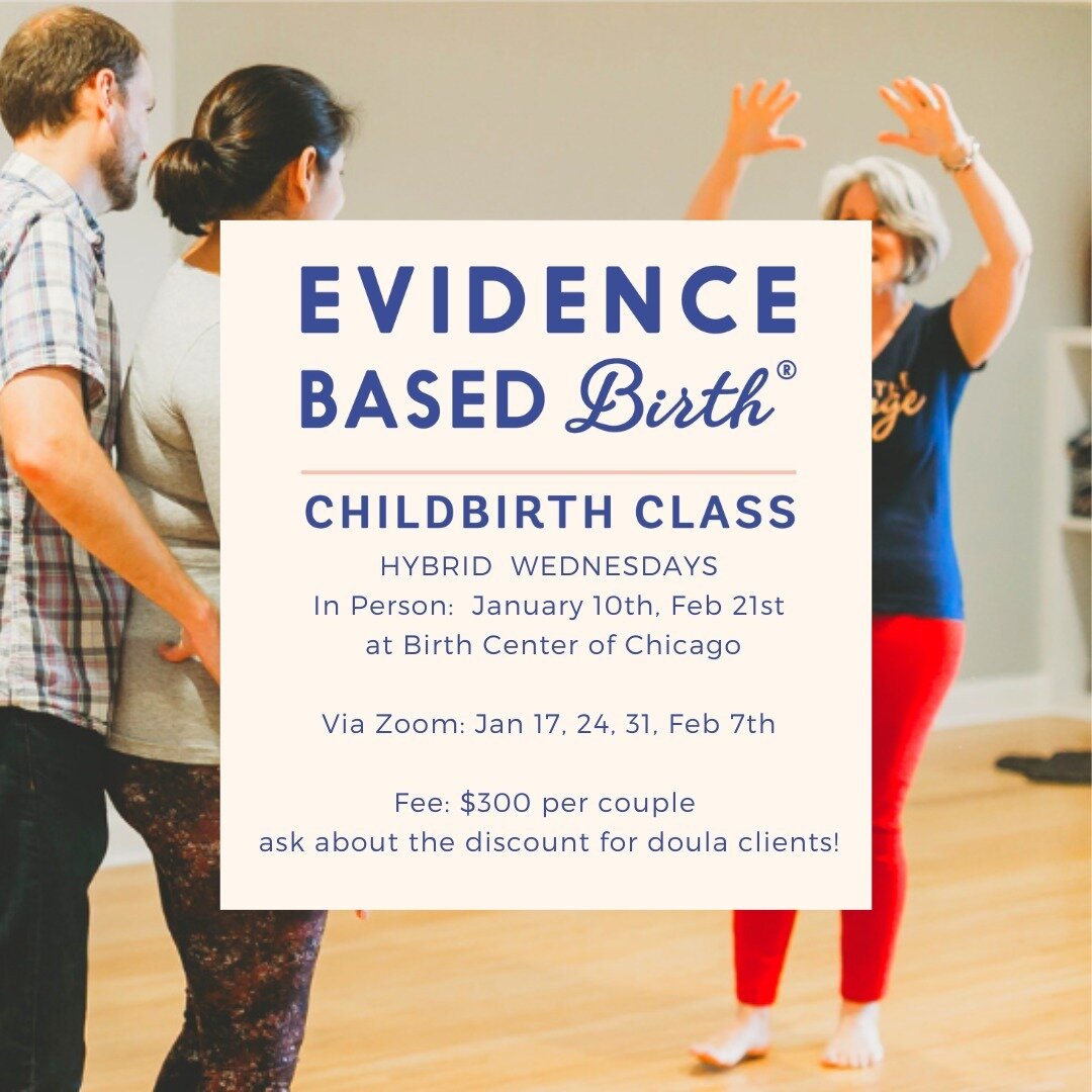 I'm so excited to start teaching childbirth classes! My first class is starting January 10th.
This is a hybrid class where the first and last sessions are held in person at the Birth Center of Chicago. The middle four sessions will be held via zoom. 