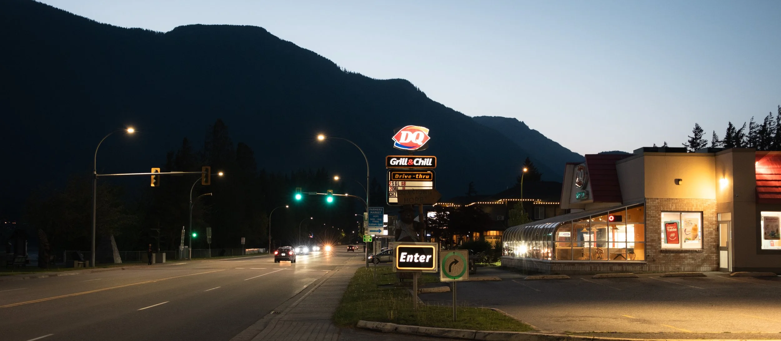 Dairy Queen. I don't know why this one stands out to me, but it does. Maybe I'm just proud that I got the exposure right for the sign, hand held, in low light. I'm not used to shooting at night without a tripod so this is like being a beginner again!