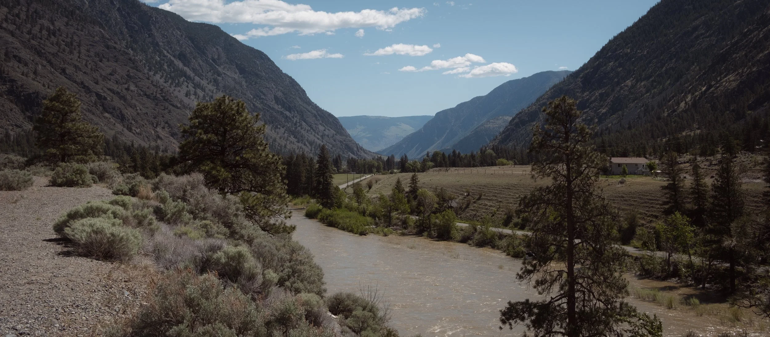 The Similkameen river winding its way through the mountains, currently brown because though it was almost 30 degrees when I took this photo, it's still technically spring.