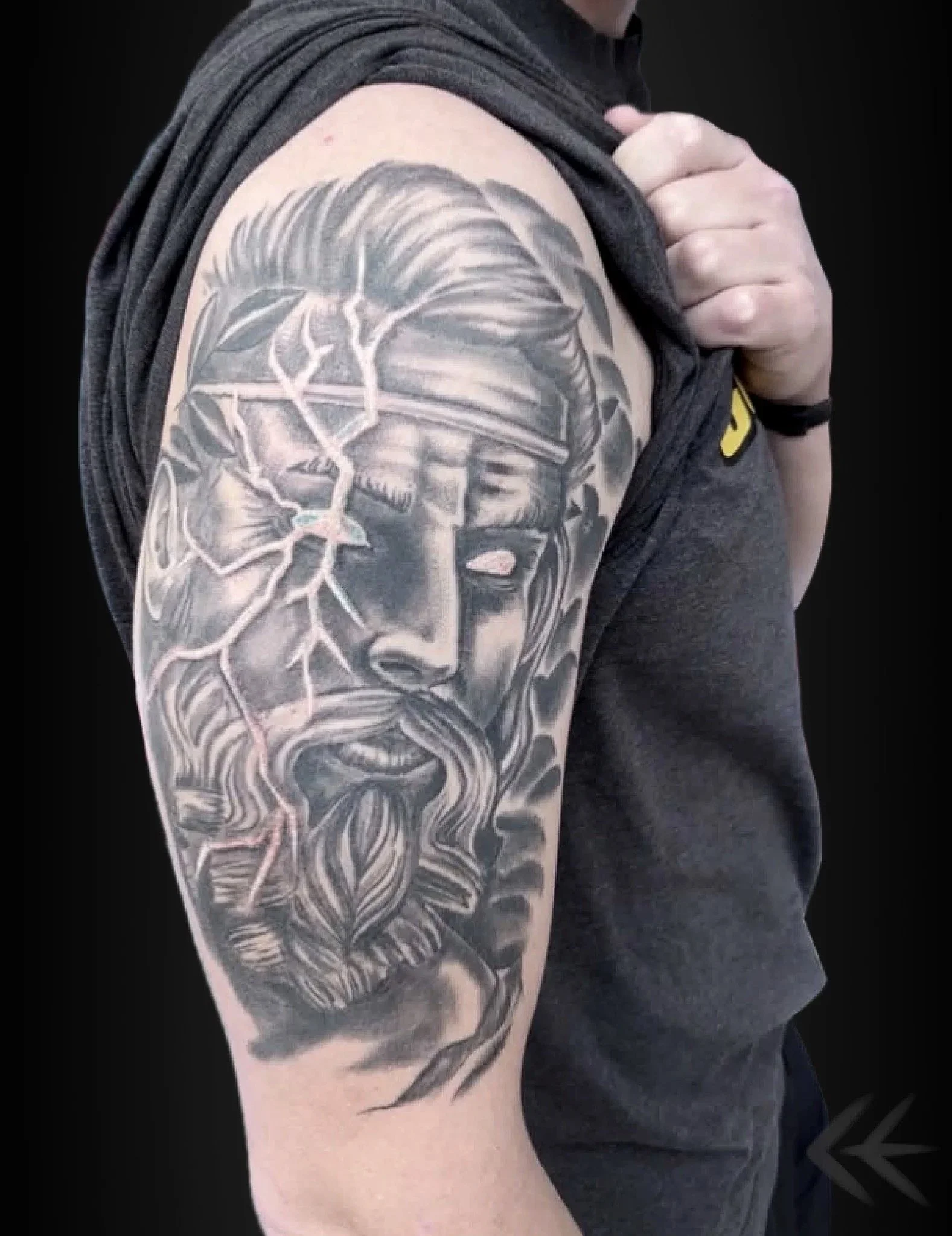 Edmonton tattoo artist, viking tattoo, Poseidon tattoo.jpg