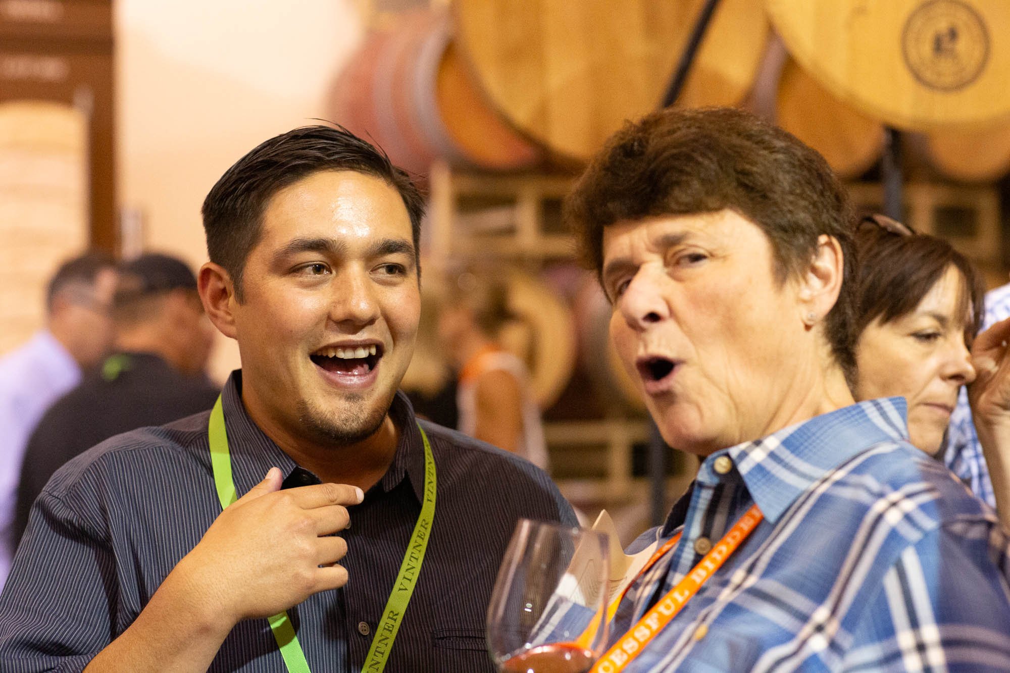 Kale Anderson, winemaker, and Diana