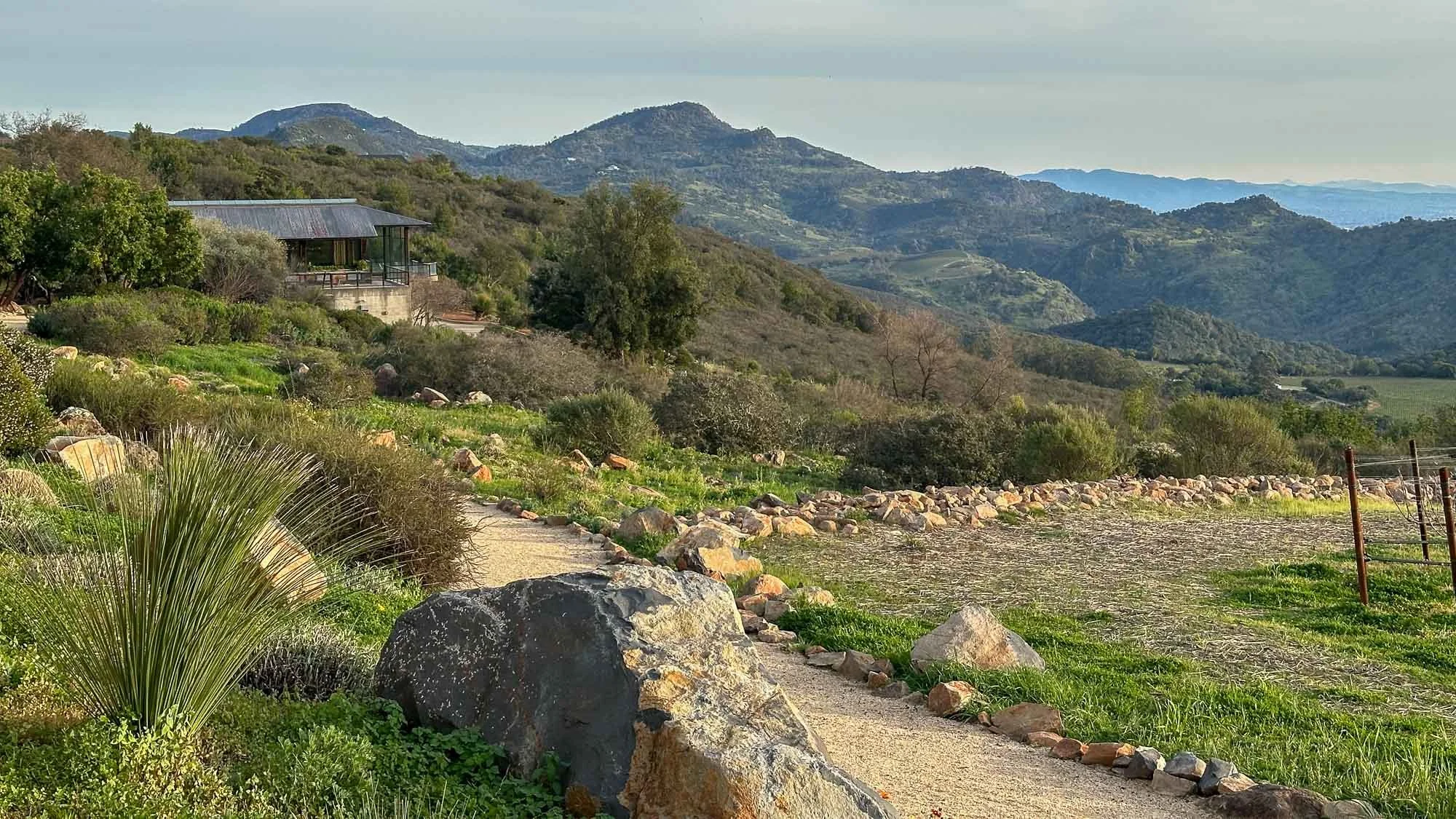 View of the winery from a tasting room