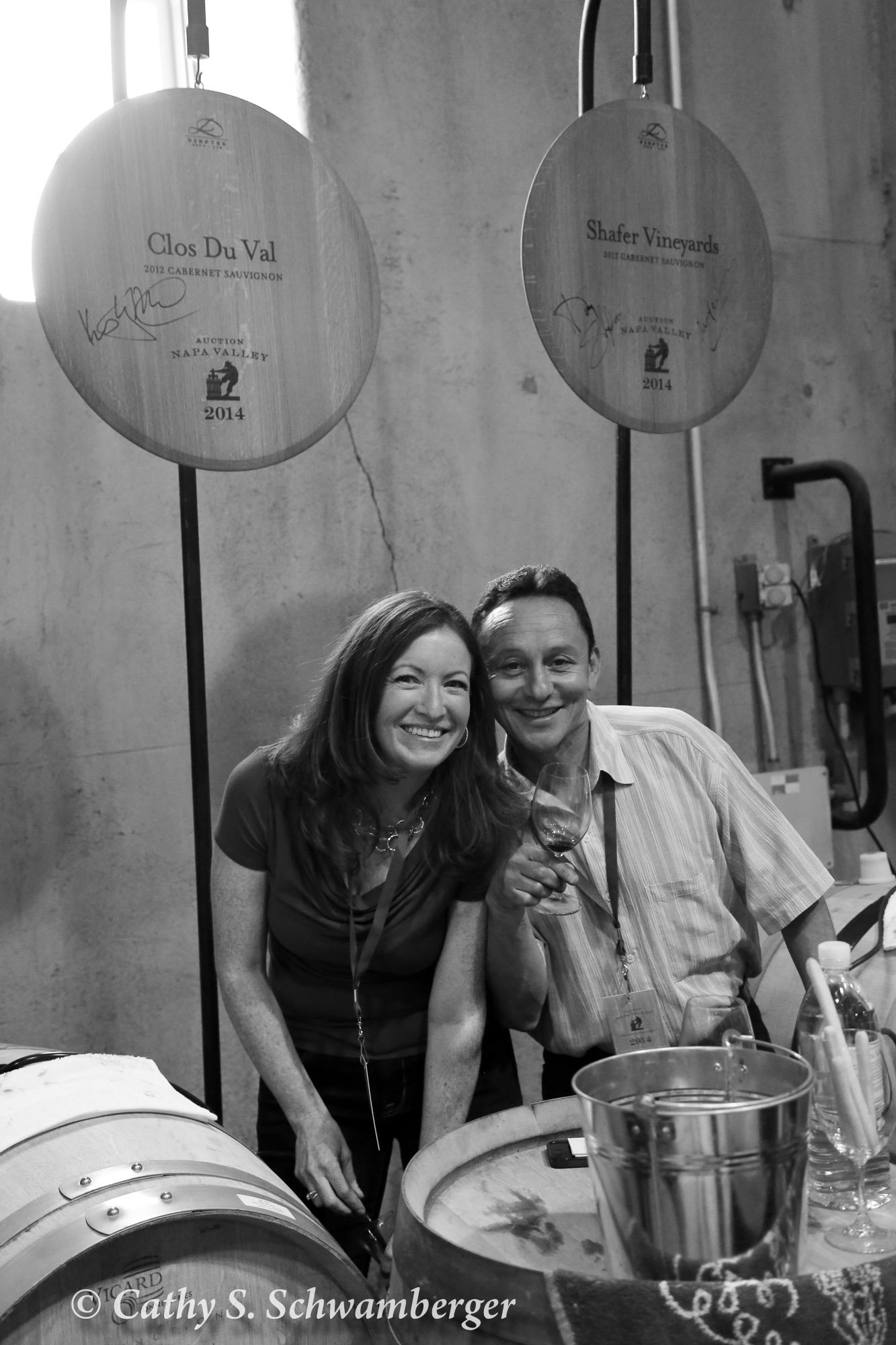 Kristy Melton, winemaker at Clos du Val, and Elias Fernandez, winemaker at Shafer