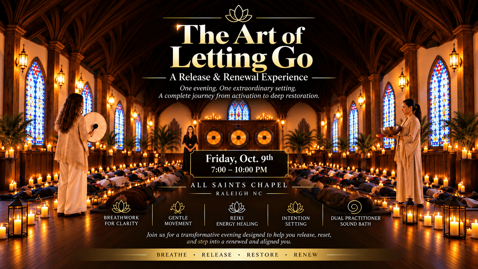 The Art of Letting Go: Dual Sound Bath, Reiki and Breathwork - Raleigh, NC