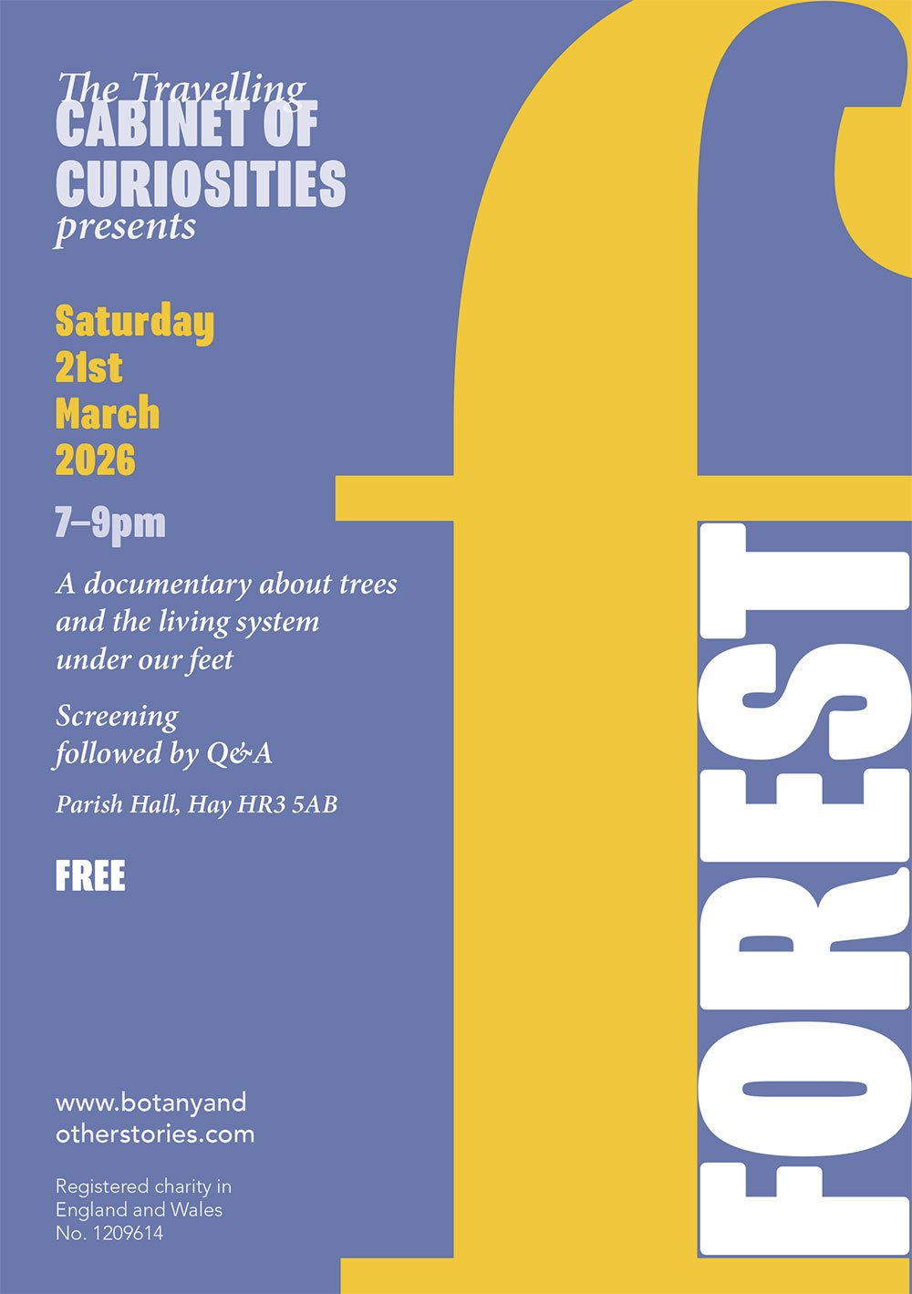The Cabinet of Curiosities pop-up F for Forest 21 March 2026