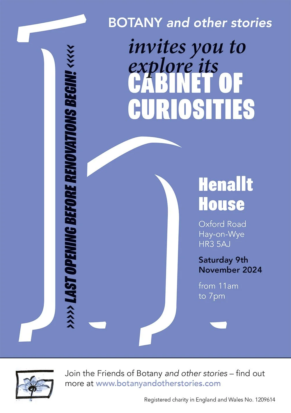 The Cabinet of Curiosities pop-up at Henallt House 9 November 2024