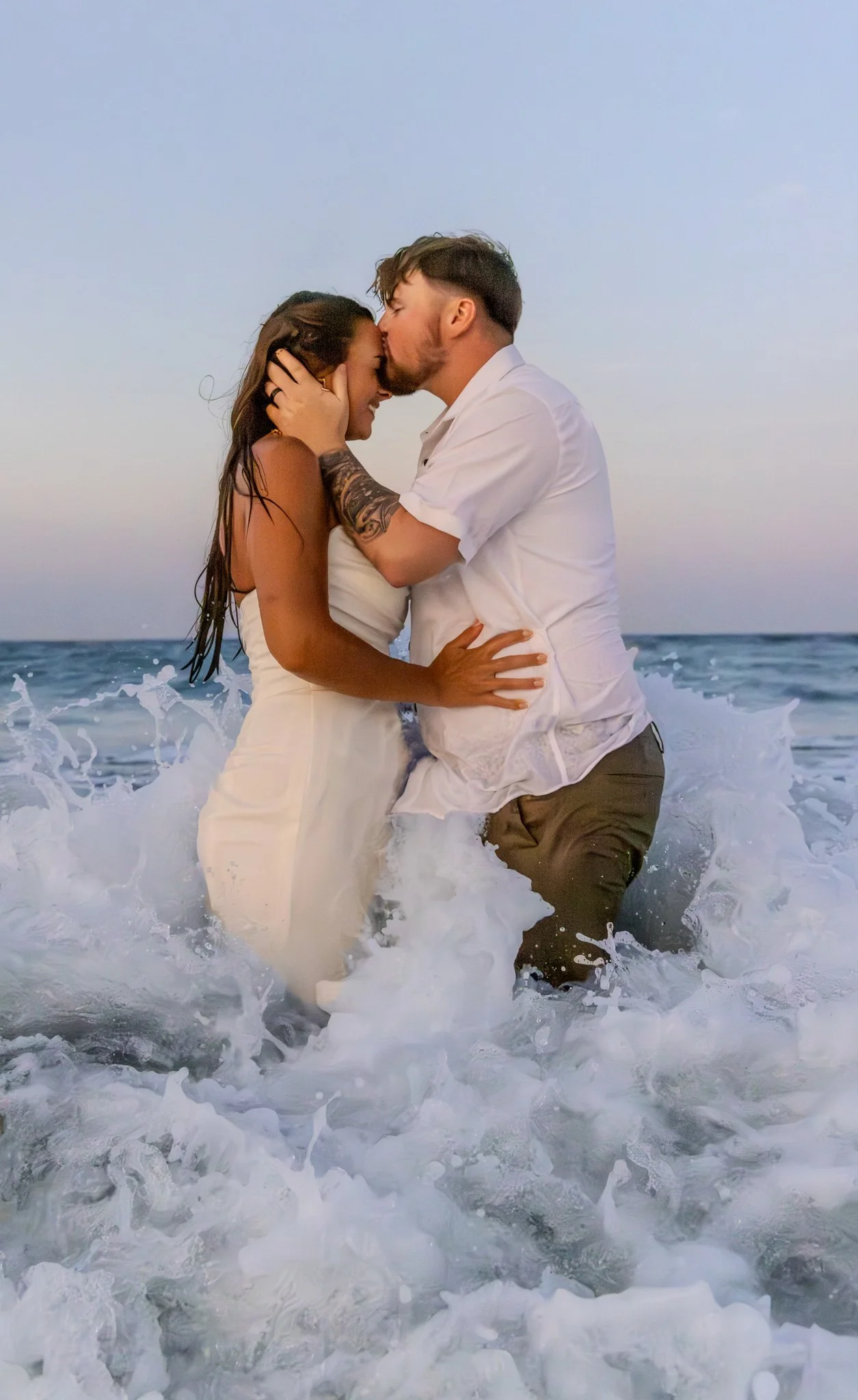 Romantic sunset wedding on Florida's Jensen Beach. 