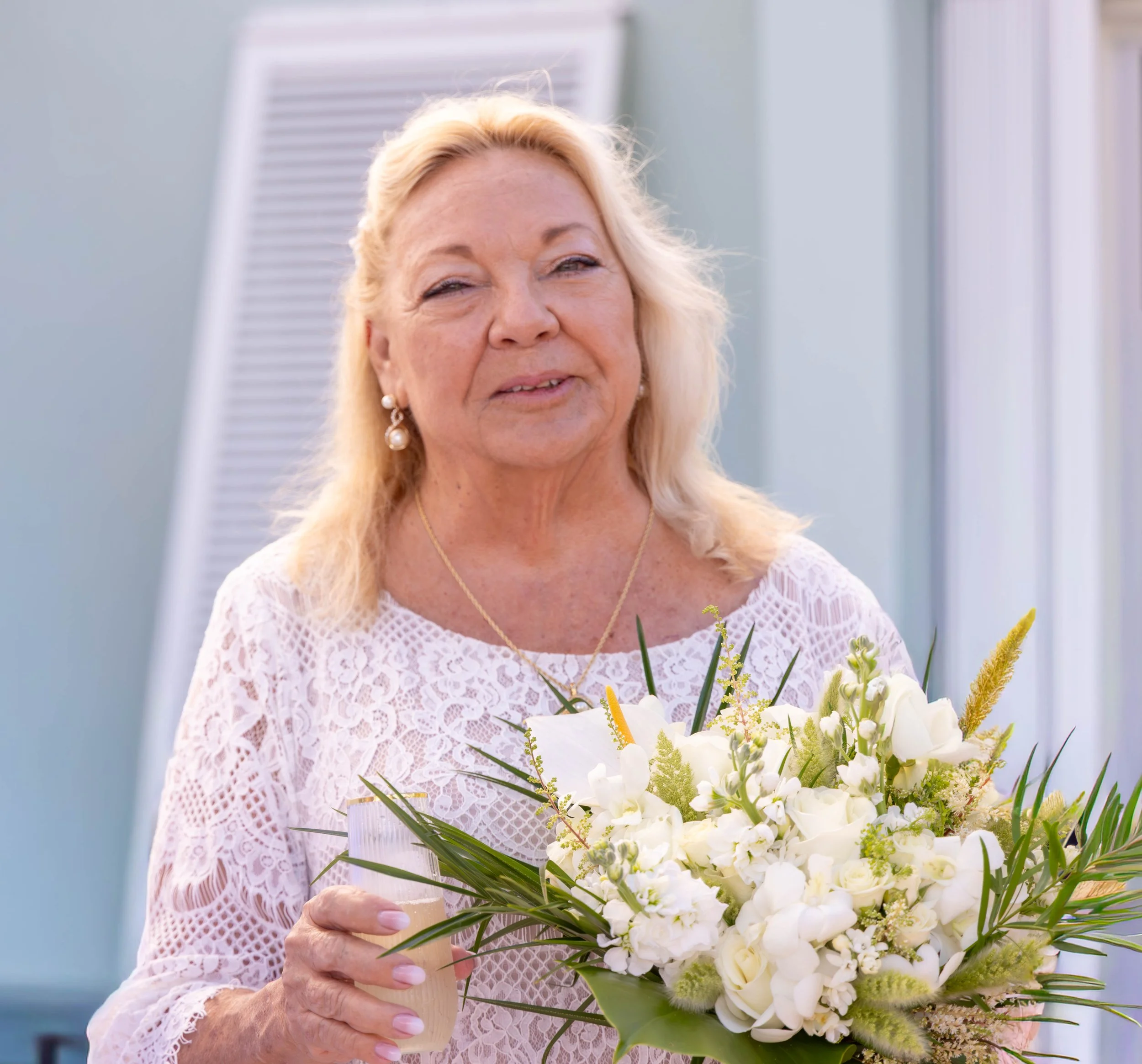 Elegant bridal portrait captured during a wedding celebration in Florida.