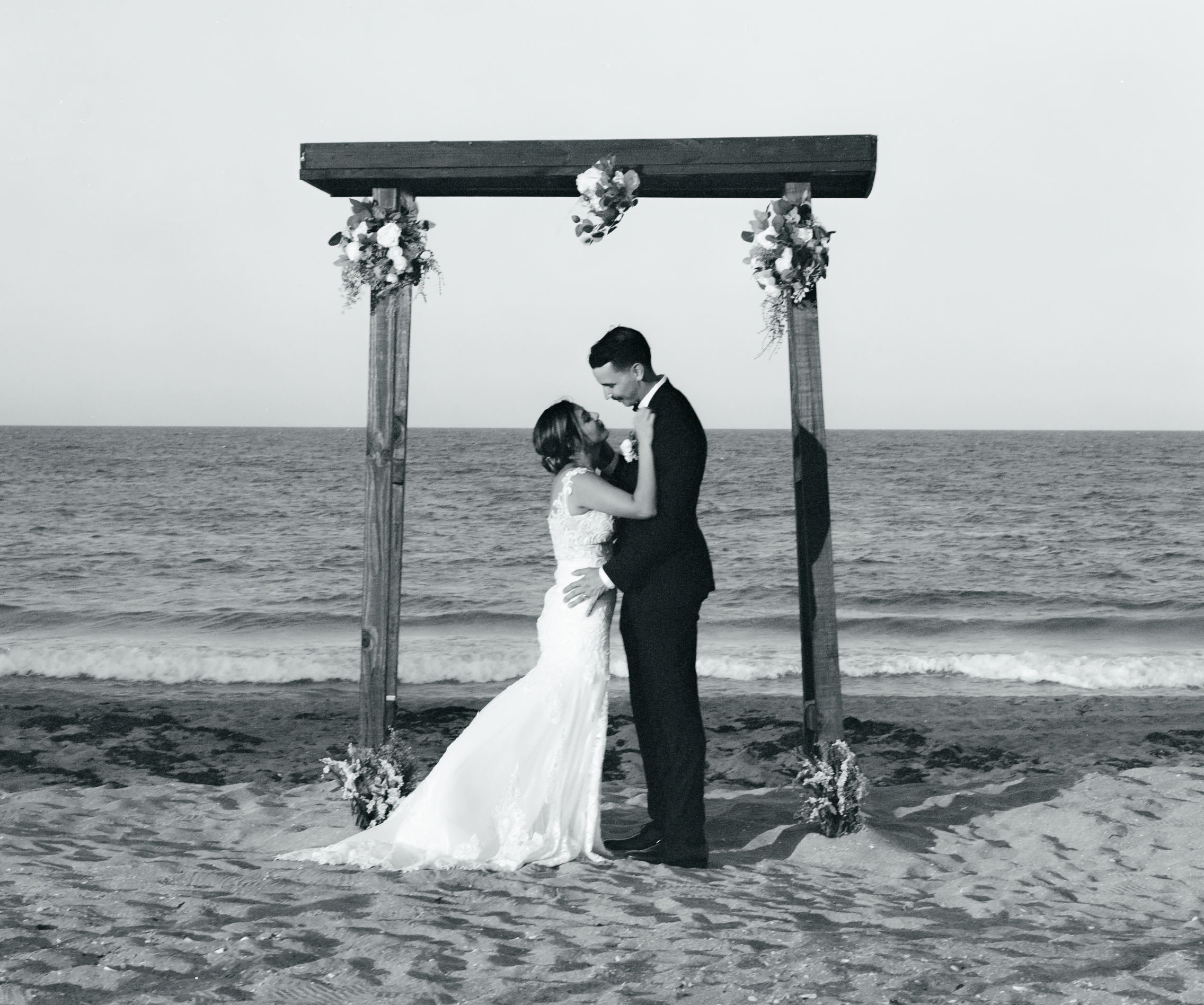 Beach wedding ceremony shot on film, Florida's Treasure Coast. 