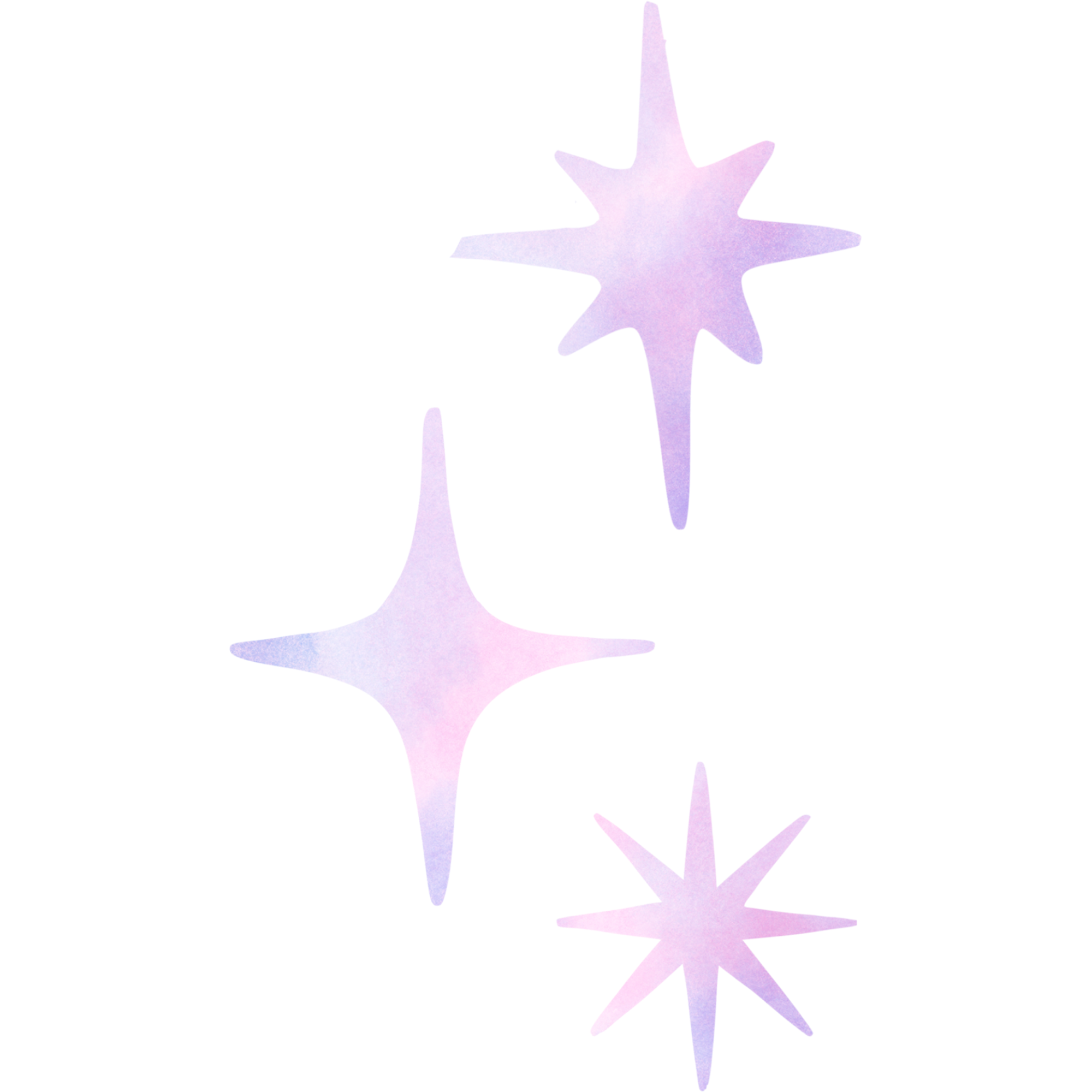 A pastel-colored paper star decoration on a transparent background.