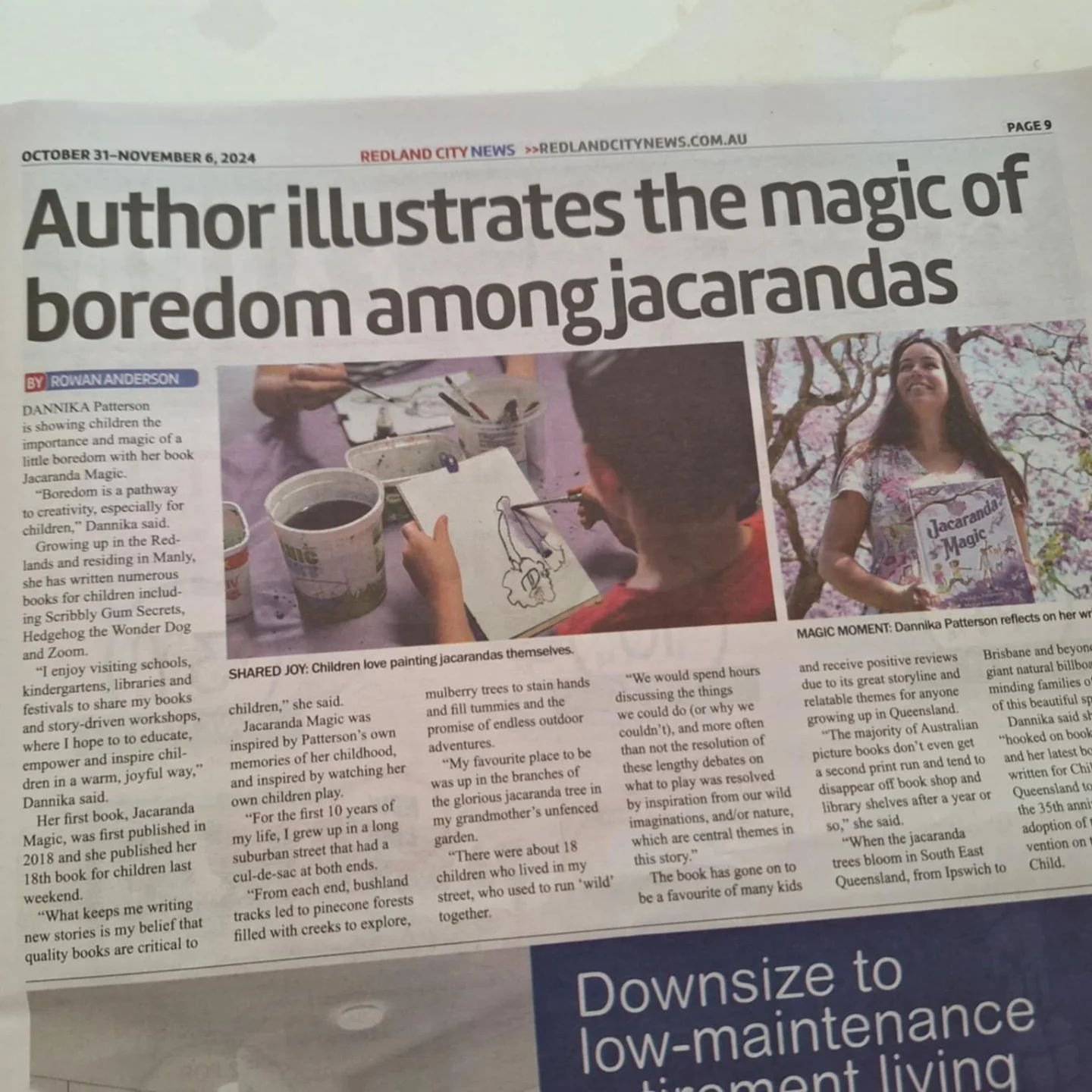 It's true! I do believe that all kinds of magic hides on the other side of boredom.
Especially for children.
And particularly under jacaranda trees.

This Spring marks 6 years since Jacaranda Magic's publication.

It's still in print, which is no sma