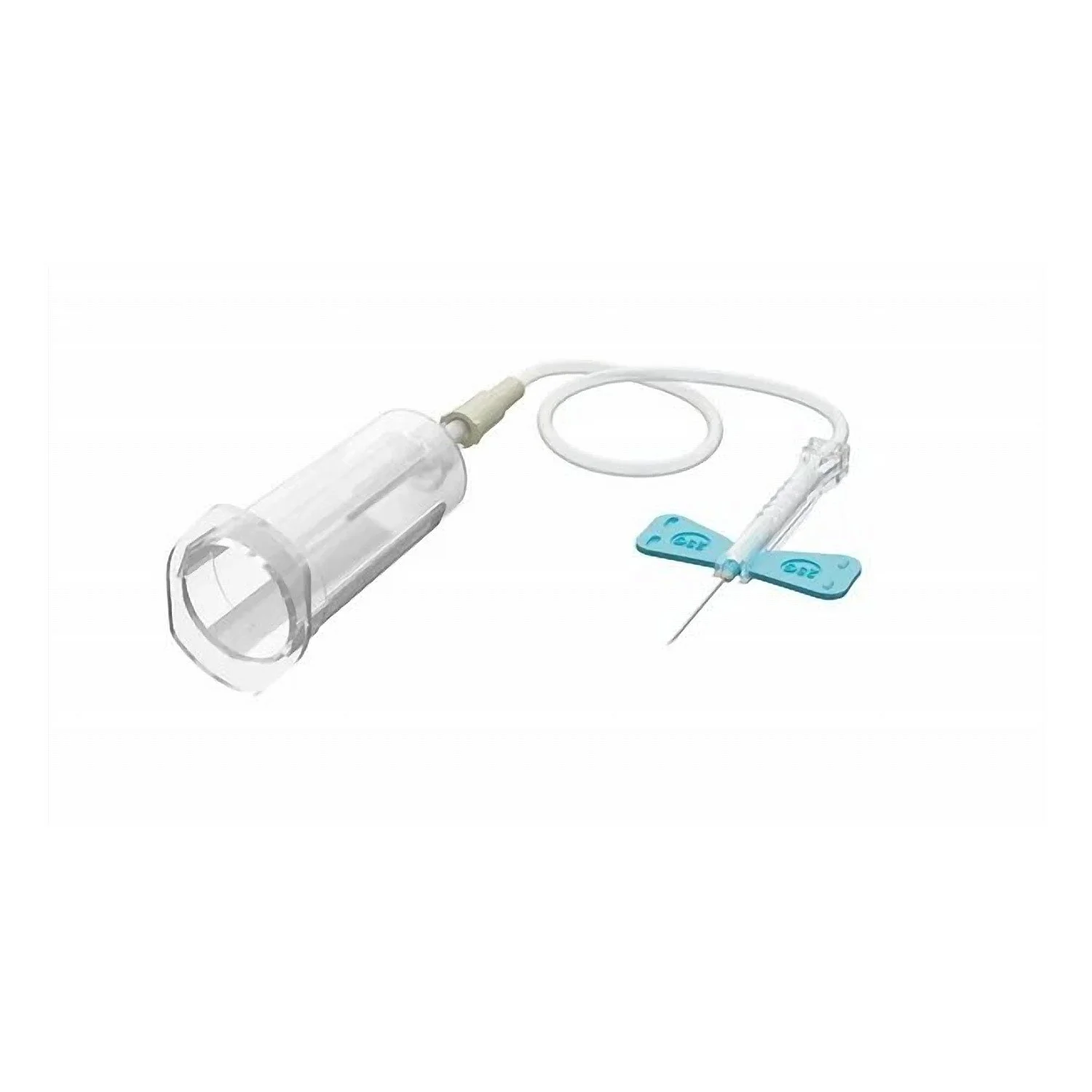 Sol-Care Safety Winged Blood Collection Needle with Pre-attached Holder.