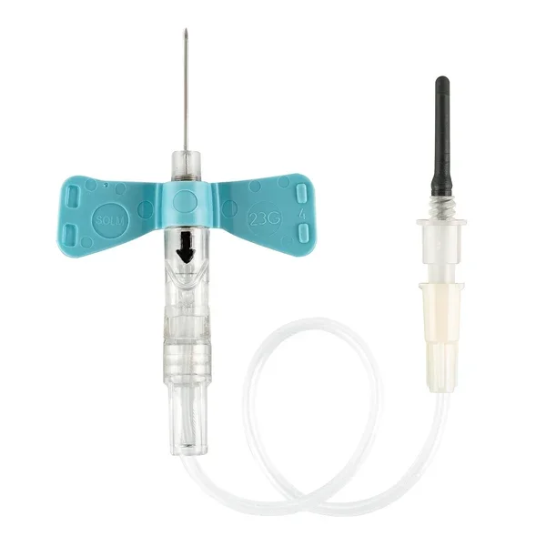 Sol-Guard Safety Pull-Button Blood Collection Set. 50/bx 200/cs With and Without Pre-Attached Holders