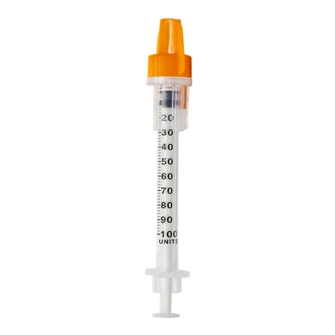 Sol-Guard Solo Safety Insulin Syringe with Fixed Needle.