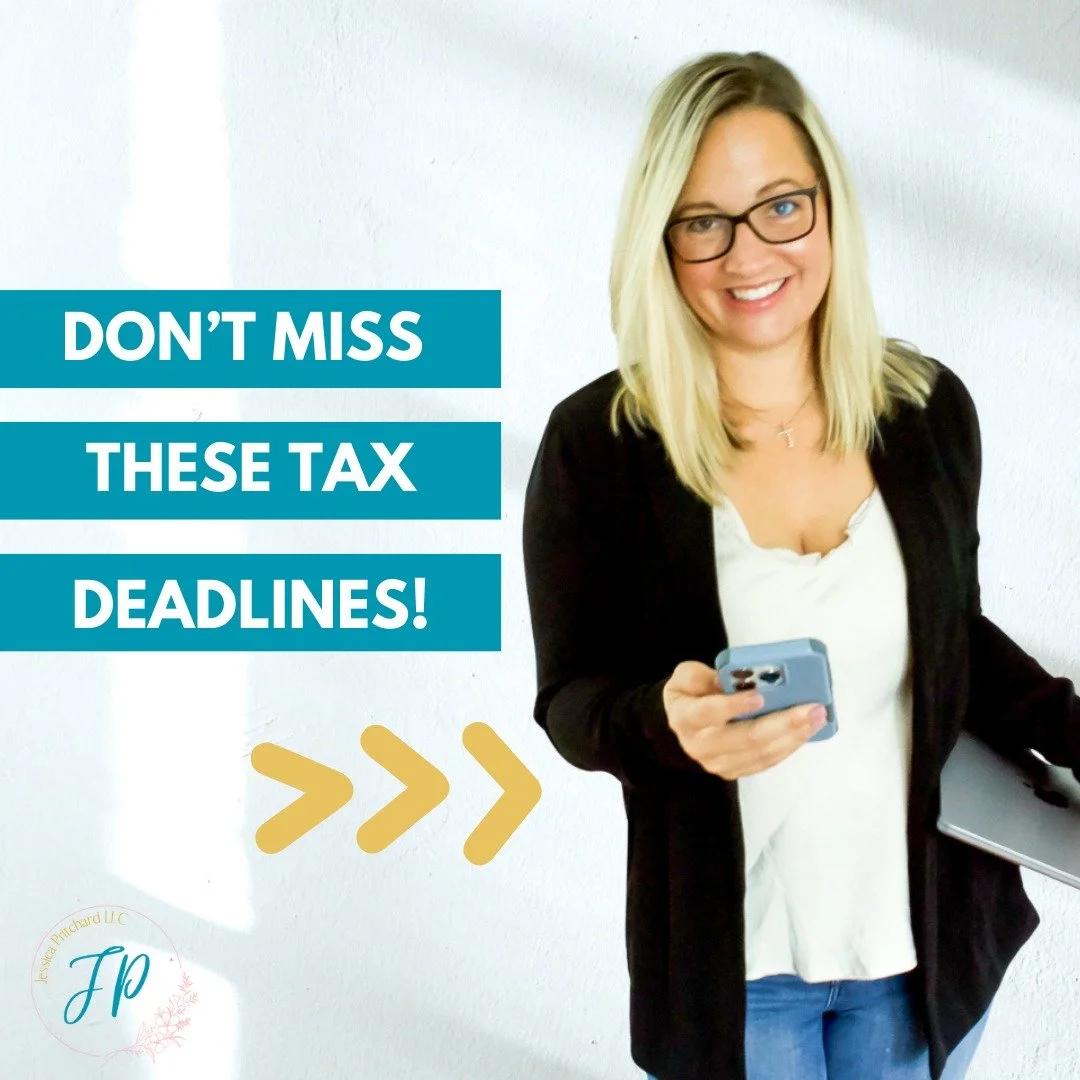 Tax season is in full force, but did you know about these important tax deadlines?  Maybe you knew, but needed a reminder 😉 Well, here's your reminder to add these dates to your calendar and set reminders early so you don't miss these deadlines. Mak
