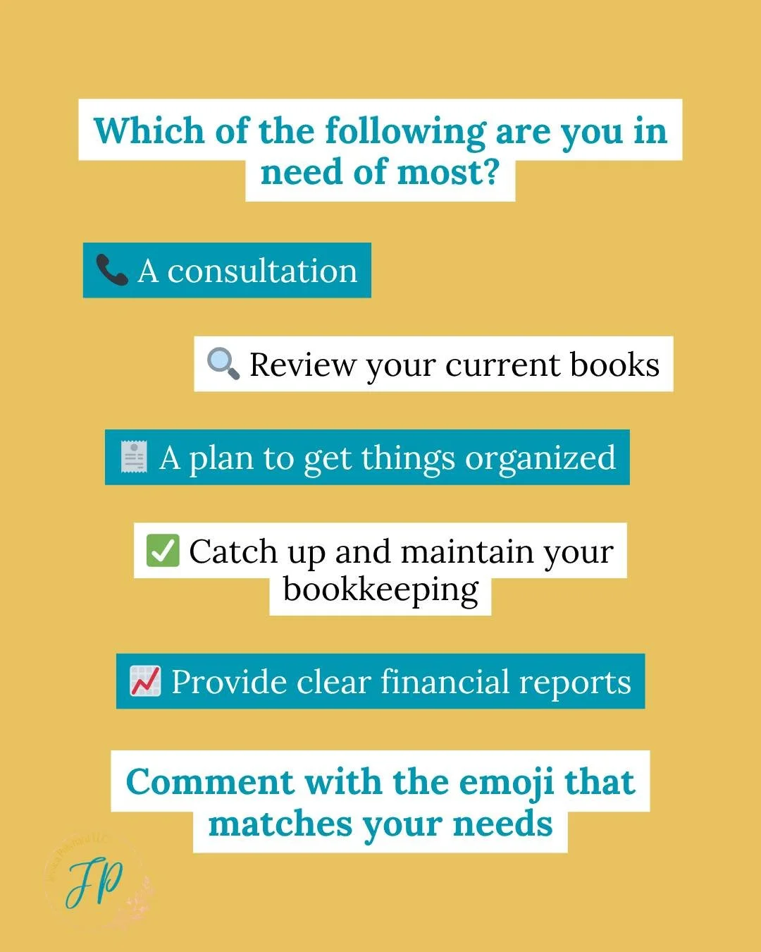 I'm not your typical bookkeeper.  I start with what you need and meet you where you need my services most. 

My overall goal is to give you clear numbers and reliable financial records so you can focus on running your business, and not let it run you