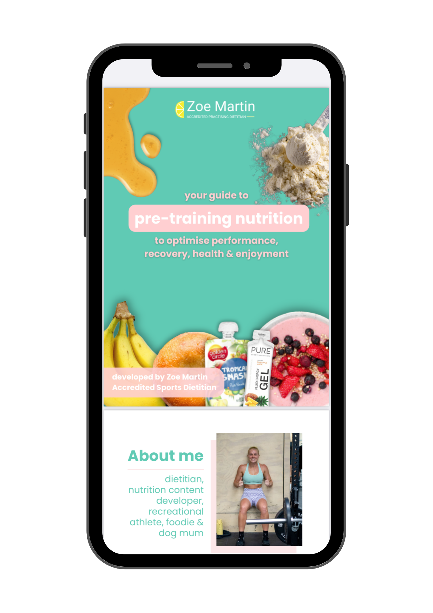 Free pretraining nutrition guide — Zoe Martin Accredited Practising